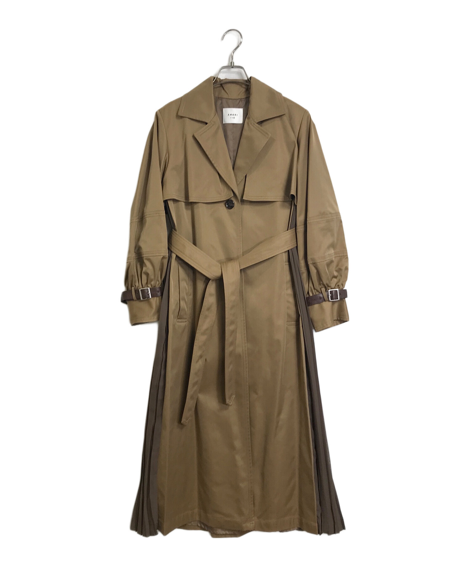 中古・古着通販】Ameri (アメリ) Balloon sleeve pleats trench トレンチコート ブラウン  サイズ:FREE｜ブランド・古着通販 トレファク公式【TREFAC FASHION】スマホサイト