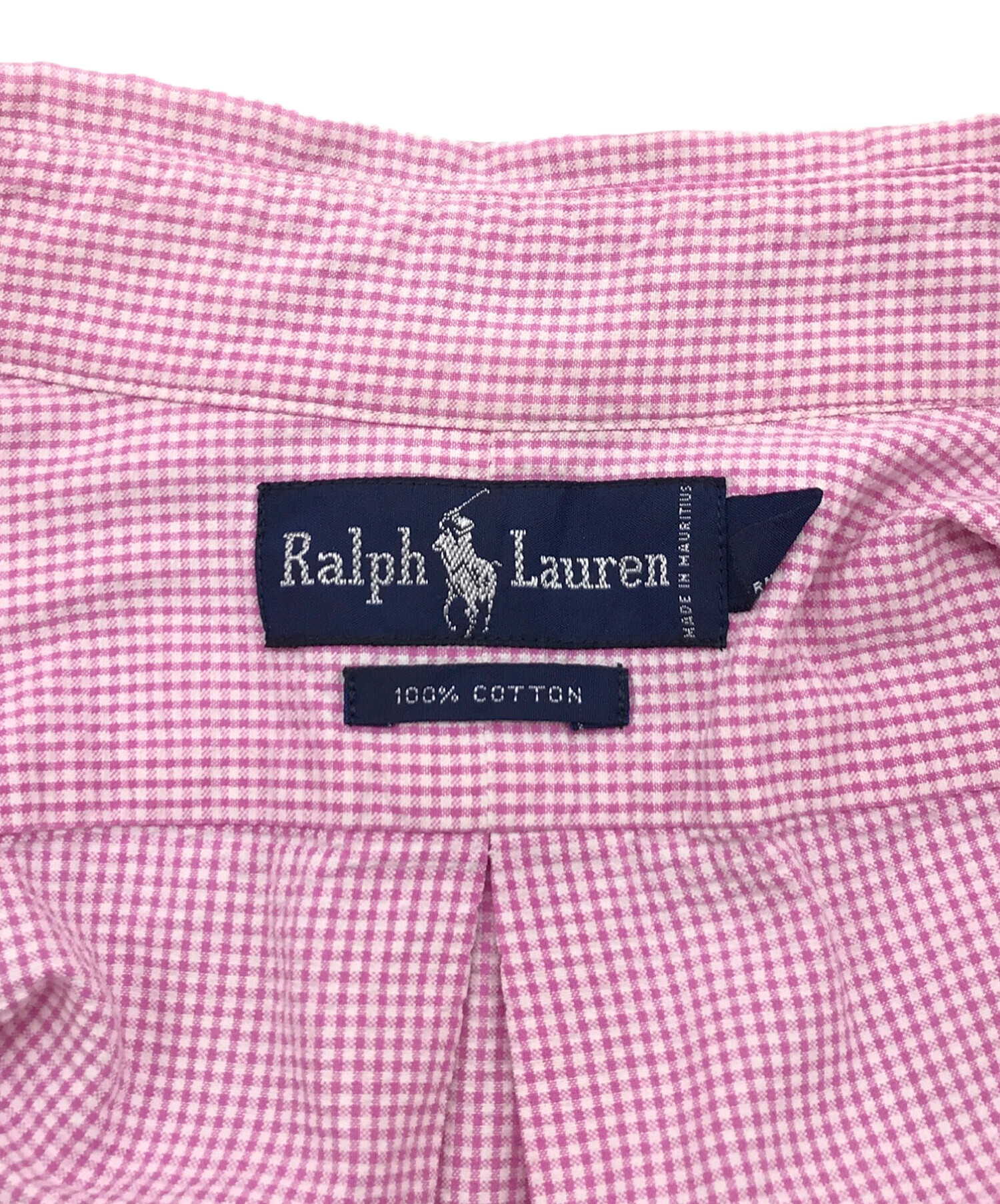 中古・古着通販】RALPH LAUREN (ラルフローレン) ボタンダウンシャツ ポニー刺繍 ポケット付き ホワイト×ピンク  サイズ:M｜ブランド・古着通販 トレファク公式【TREFAC FASHION】スマホサイト