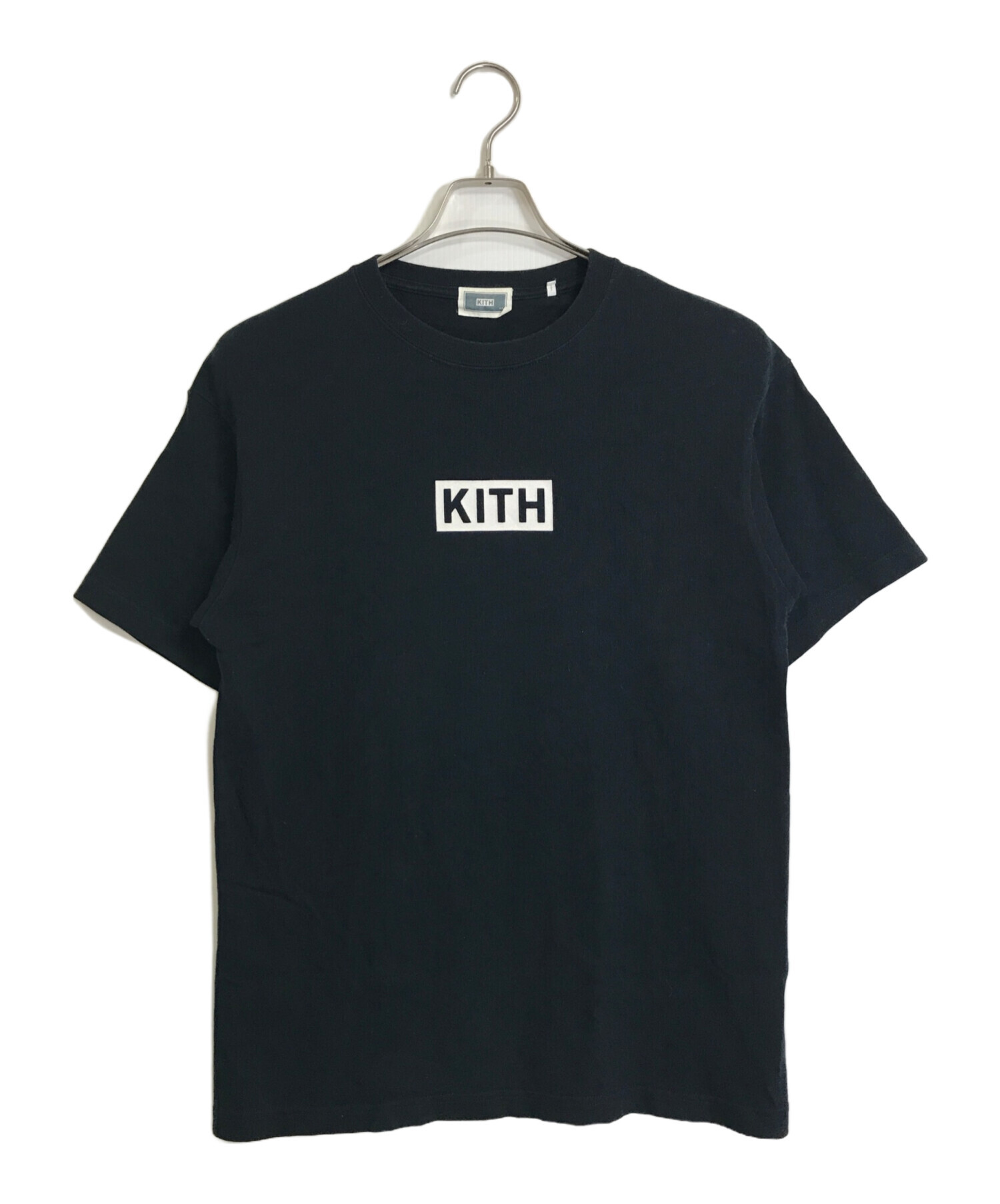 中古・古着通販】KITH (キス) フロッキーボックスロゴＴシャツ CLASSIC BOX LOGO TEE ネイビー  サイズ:XS｜ブランド・古着通販 トレファク公式【TREFAC FASHION】スマホサイト