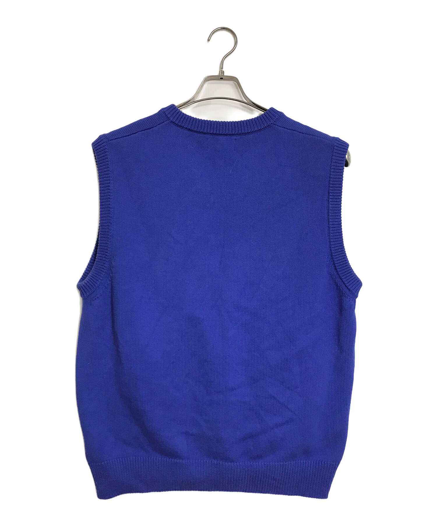 【中古・古着通販】stussy (ステューシー) Sweater Vest セーターベスト ニットベスト ロゴベスト ブルー×グリーン  サイズ:M｜ブランド・古着通販 トレファク公式【TREFAC FASHION】スマホサイト