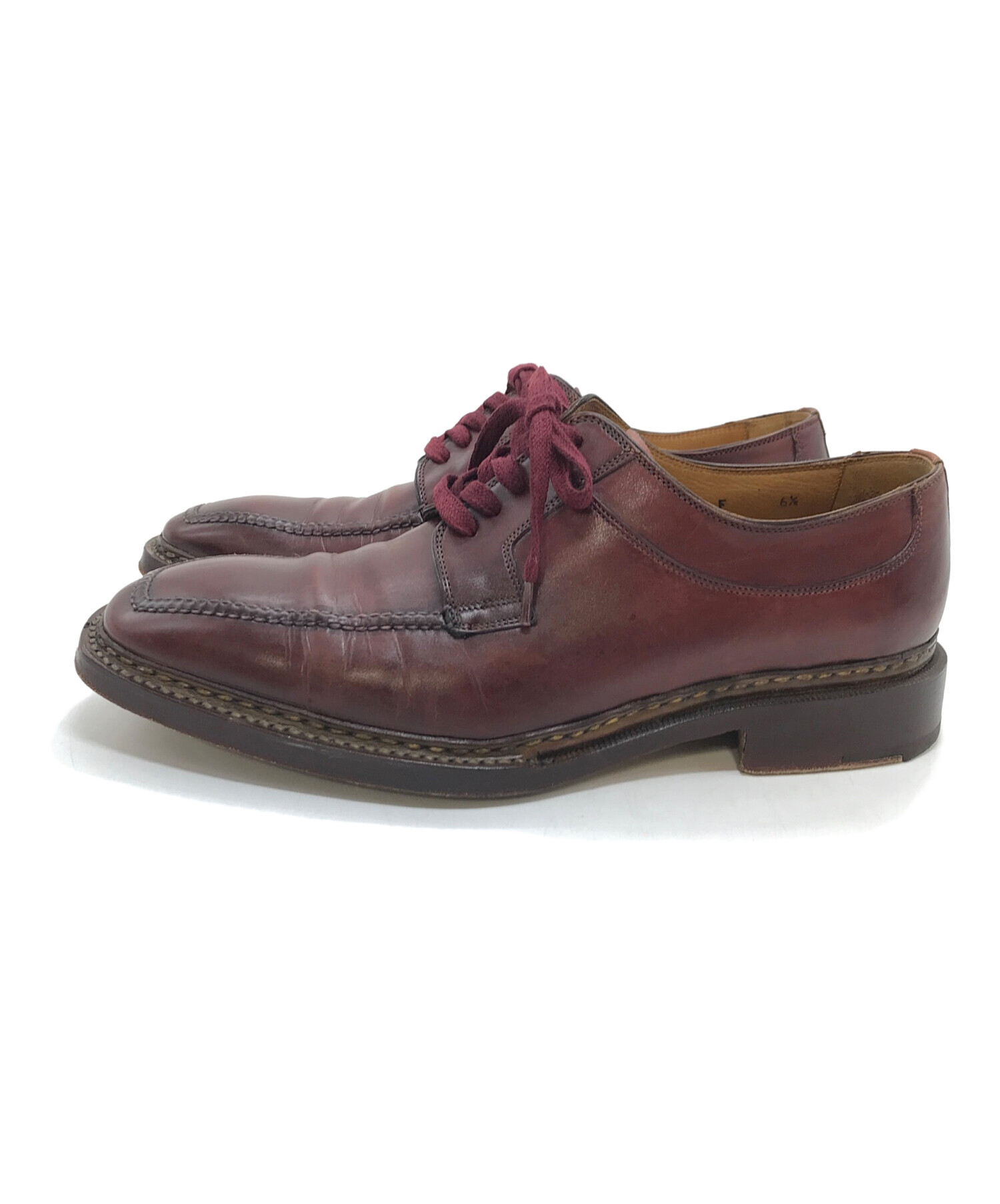 Santoni (サントーニ) レザーシューズ　革靴　ビジネスシューズ　メンズ靴　メンズシューズ バーガンディー サイズ:6 1/2