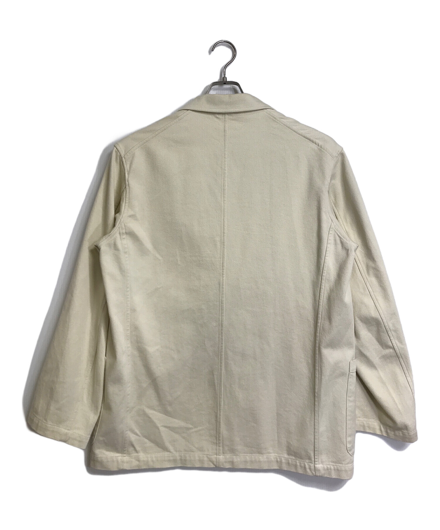 AURALEE (オーラリー) LOOSE TWILL OVER JACKET ルーズツイルオーバージャケット　コットンジャケット　ライトアウター　 日本製 アイボリー サイズ:3