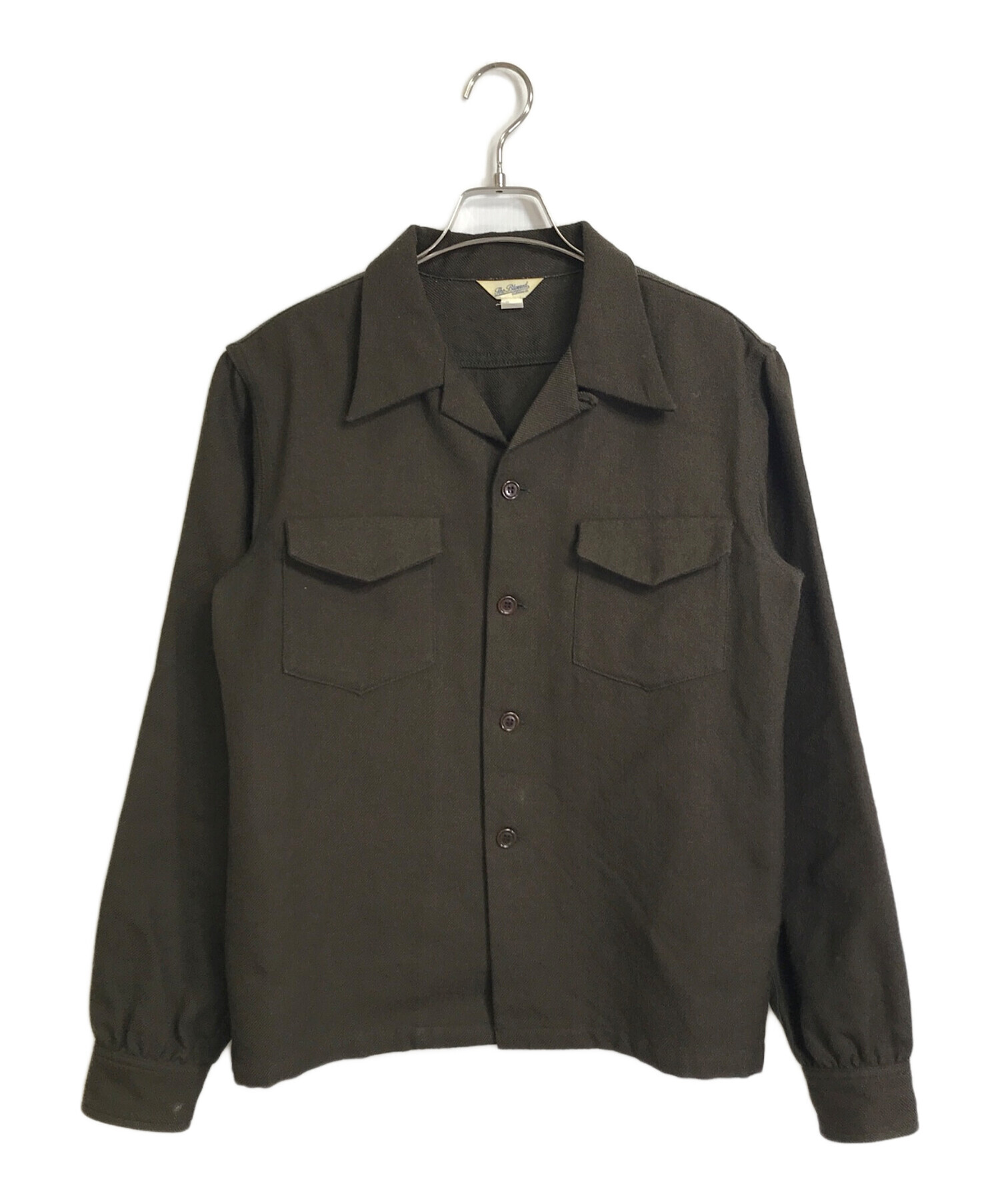 中古・古着通販】Blurred CLOTHING (ブラードクロージング) WOOL OPEN COLLAR SHIRTS ブラウン サイズ:14  1/2｜ブランド・古着通販 トレファク公式【TREFAC FASHION】スマホサイト