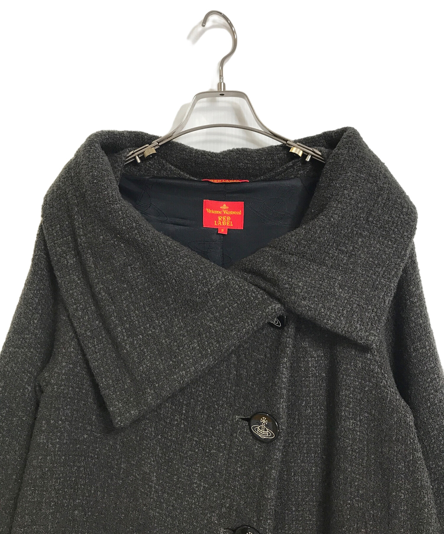 Vivienne Westwood RED LABEL (ヴィヴィアンウエストウッドレッドレーベル) ビッグカラーコート グリーン サイズ:2