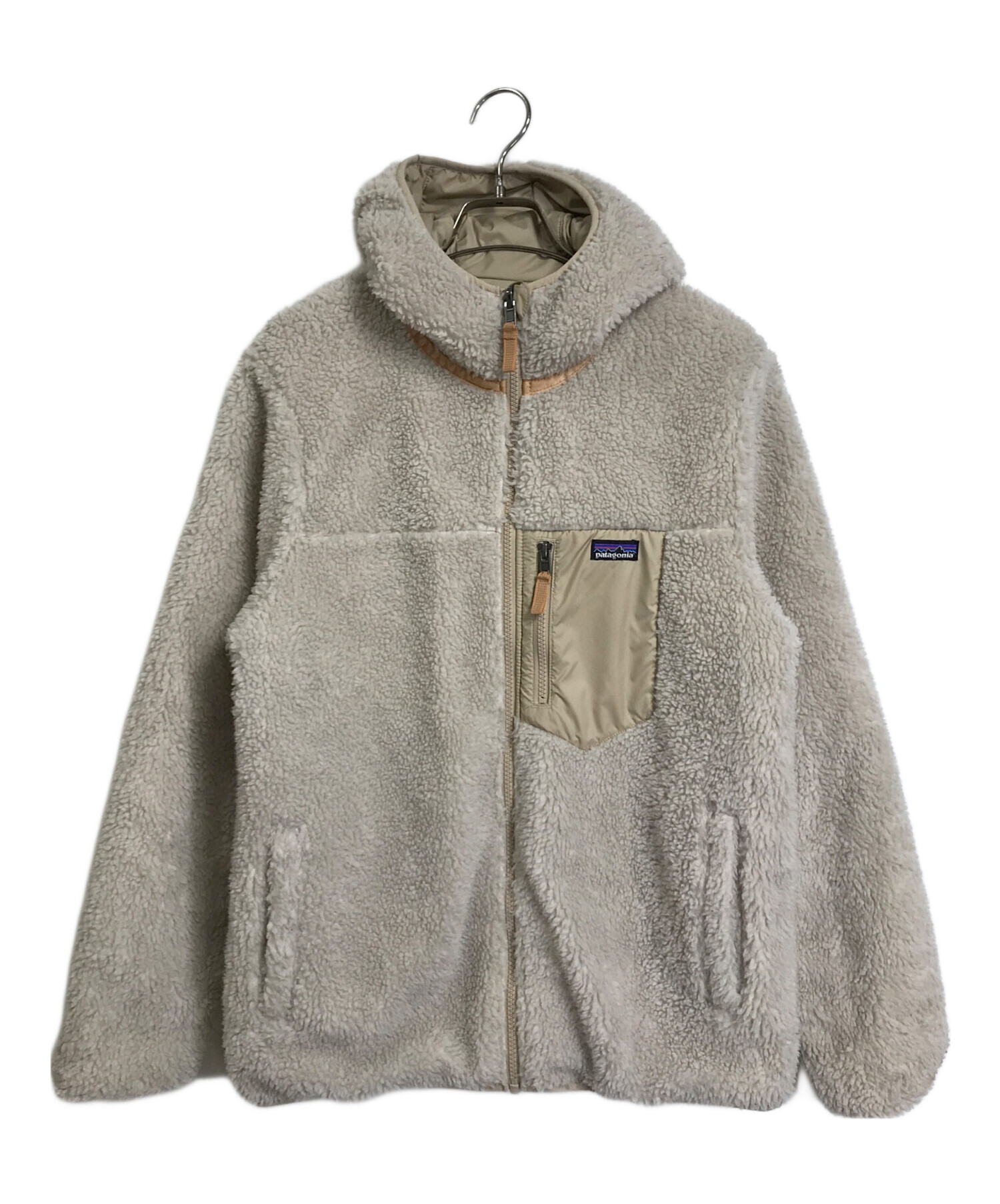 Patagonia (パタゴニア) リバーシブル・レディ・フレディ・フーディ　ボアジャケット ベージュ サイズ:XXL(キッズ16-18)