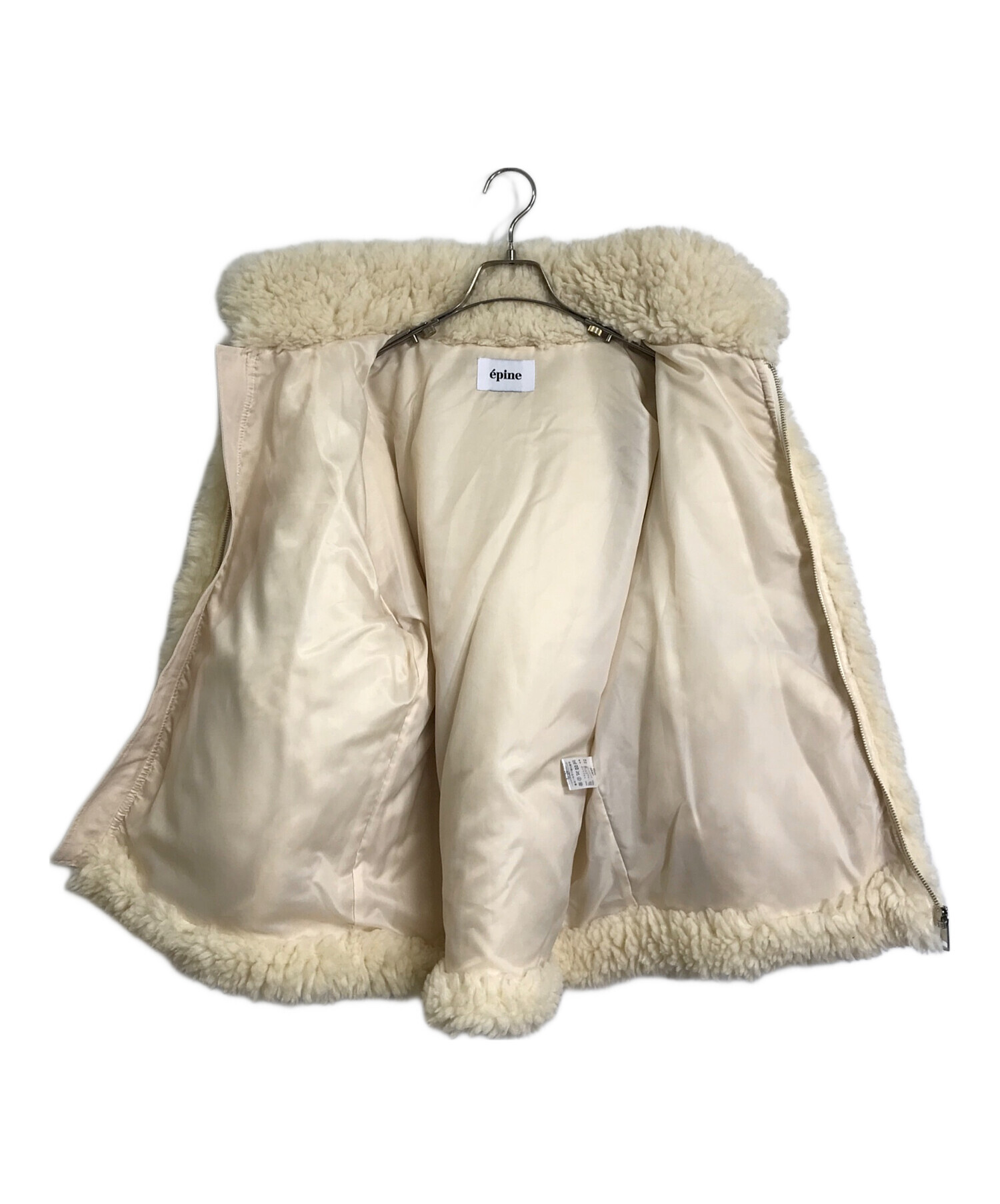 中古・古着通販】epine (エピヌ) sheep mouton coat ボア シープマウンテンコート アイボリー  サイズ:FREE｜ブランド・古着通販 トレファク公式【TREFAC FASHION】スマホサイト