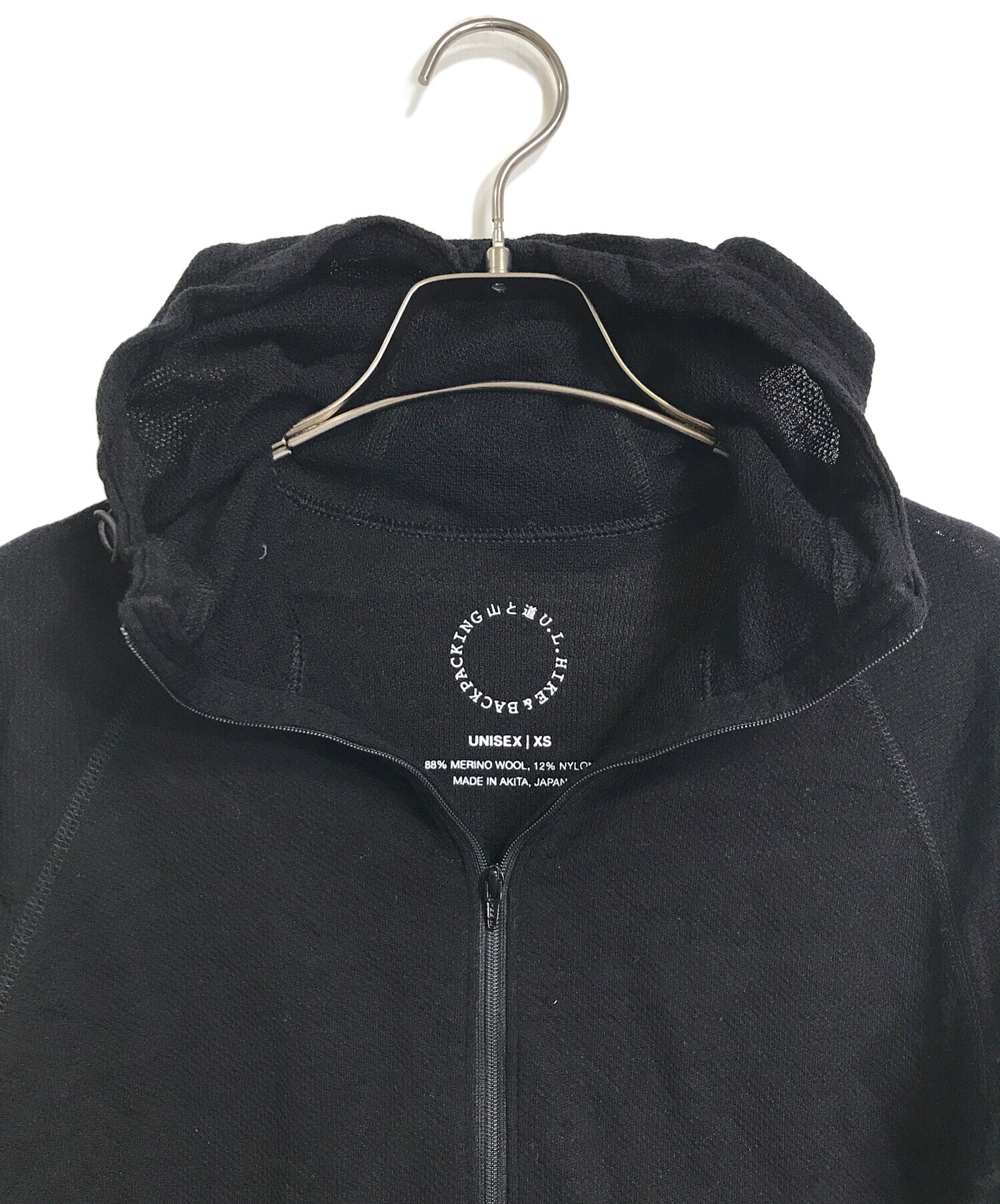 山と道 (ヤマトミチ) DF Mesh Merino Hoody メッシュメリノフーディー　パーカー　アウトドア ブラック サイズ:XS