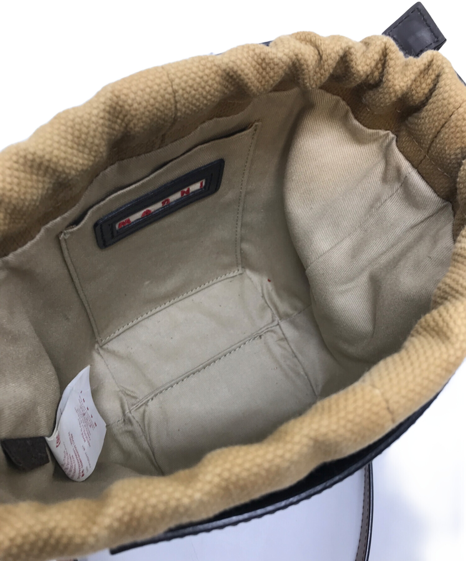 中古・古着通販】MARNI (マルニ) GUSSET ドローストリングバッグ カーキ サイズ:実寸参照｜ブランド・古着通販  トレファク公式【TREFAC FASHION】スマホサイト