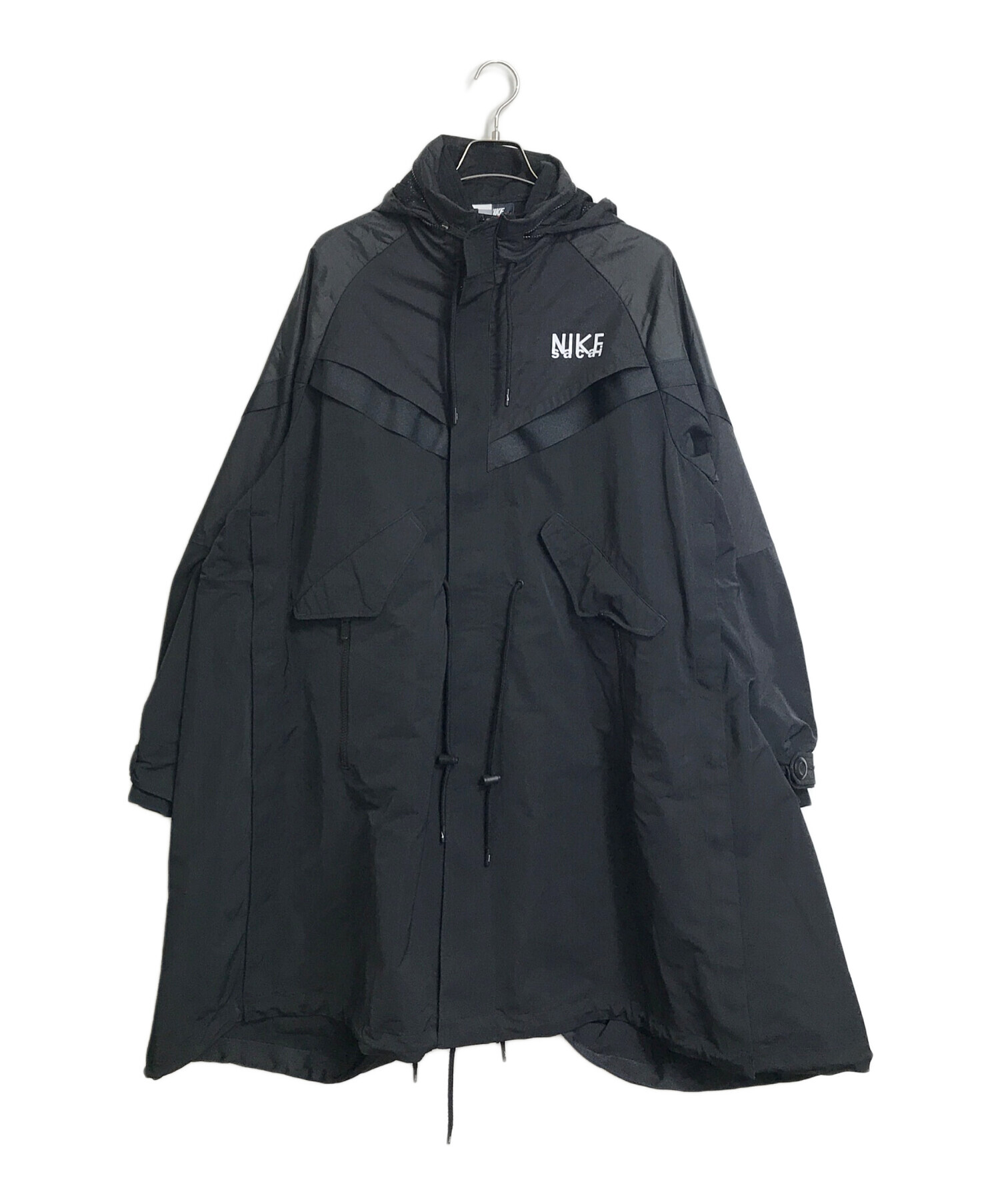 NIKE (ナイキ) sacai (サカイ) NRG TRENCH JACKET トレンチコート ブラック サイズ:L