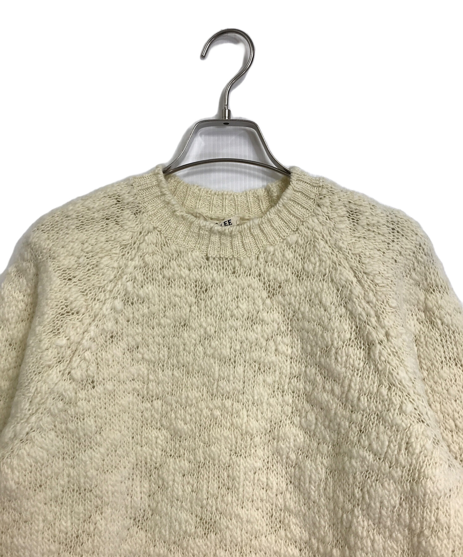 AURALEE (オーラリー) WOOL SLUB KNIT P/O スラブヤーンニット アイボリー サイズ:1