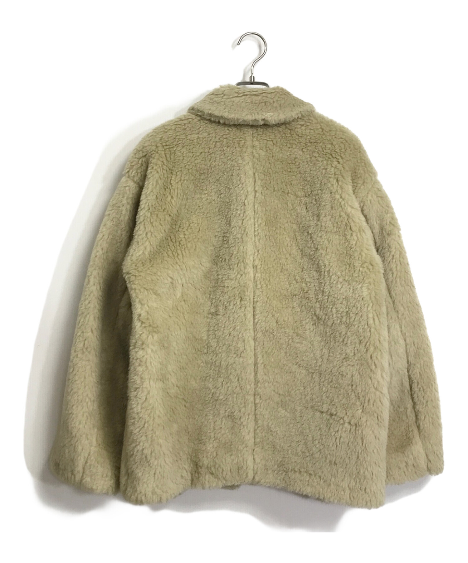 AURALEE (オーラリー) SHETLAND WOOL BOA BIG BLOUSON シェットランドウールボアブルゾン ベージュ