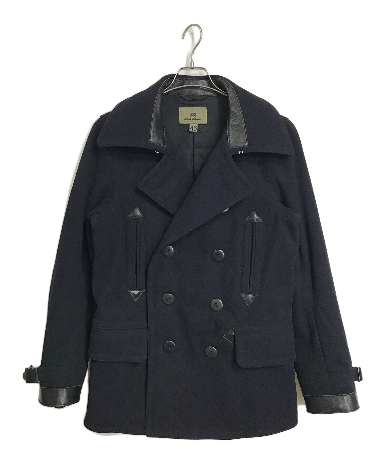 中古・古着通販】NIGEL CABOURN (ナイジェルケーボン) MILITARY PEA COAT ミリタリーコート ウールコート  ネイビー×ブラック サイズ:46｜ブランド・古着通販 トレファク公式【TREFAC FASHION】スマホサイト