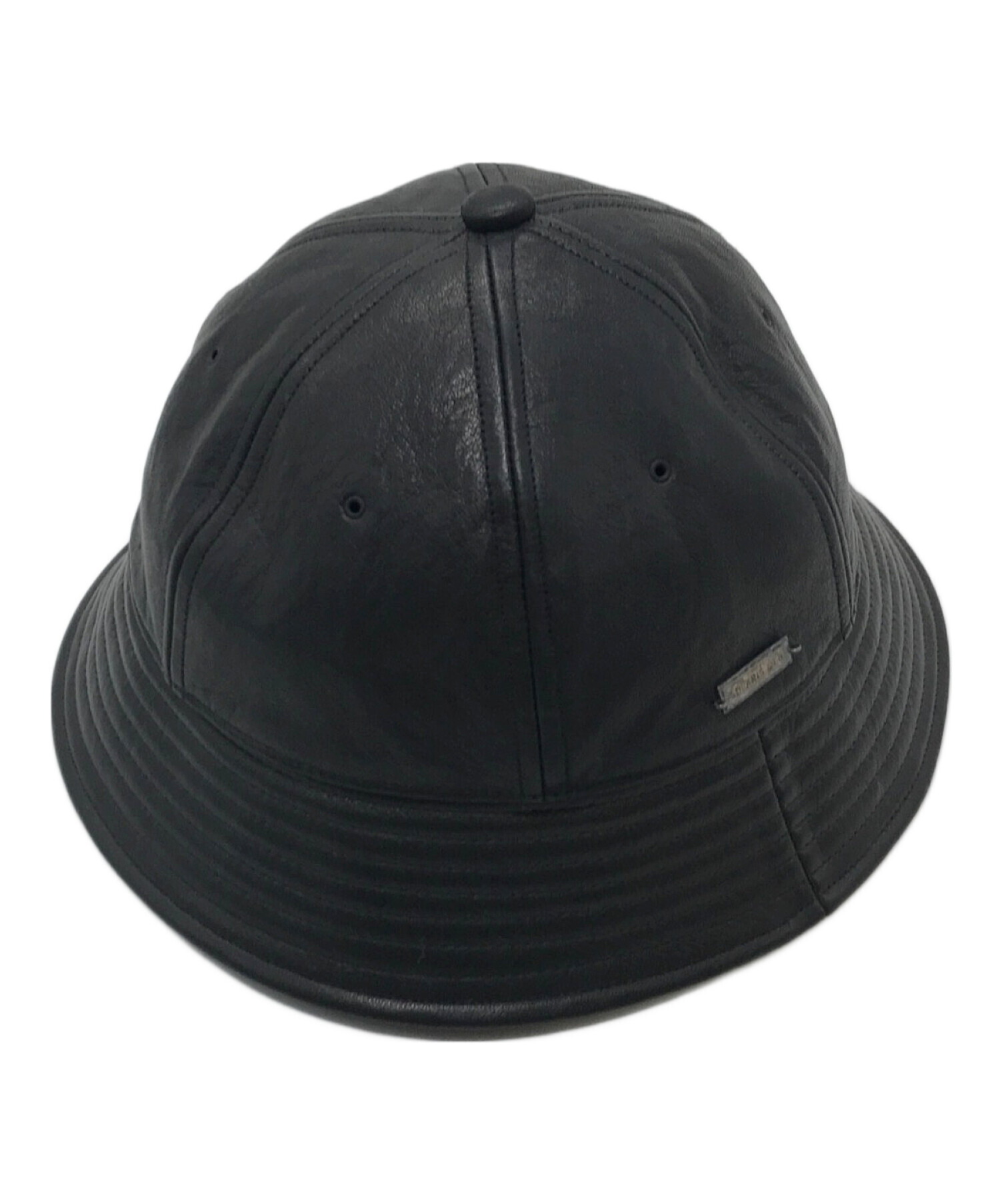 SOLARIS HATMAKERS&Co. (ソラリス ハットメーカーズ) LEATHER BUCKET HAT レザーバケットハット ブラック  サイズ:58 71/4