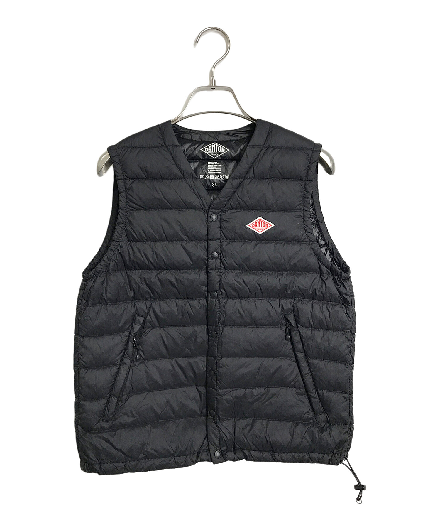 中古・古着通販】DANTON (ダントン) ダウンベスト INNER DOWN VEST インナーダウンベスト ナイロンベスト ブラック  サイズ:34｜ブランド・古着通販 トレファク公式【TREFAC FASHION】スマホサイト