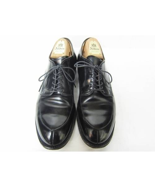 【最安値大得価】Alden Vチップ 8 1/2 26.5cm コードバン 黒 靴