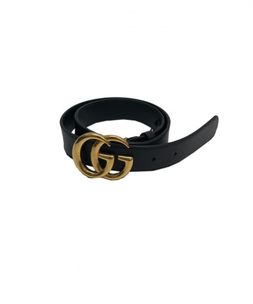 中古・古着通販】GUCCI (グッチ) ダブルGバックルベルト ブラック