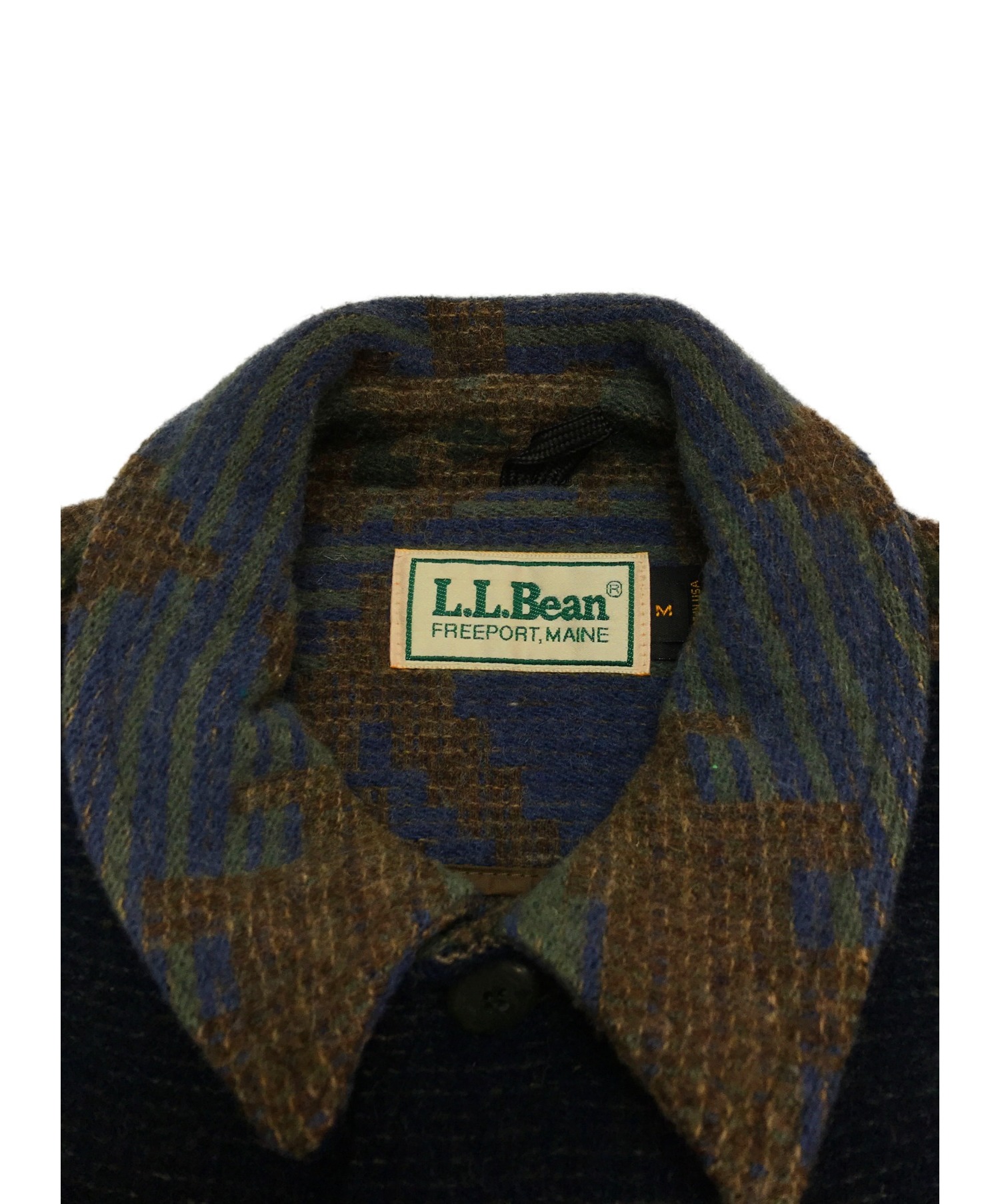 L.L.Bean (エルエルビーン) [古着]ヴィンテージネイティブ柄ブランケットコート ブラウン×ブルー サイズ:M