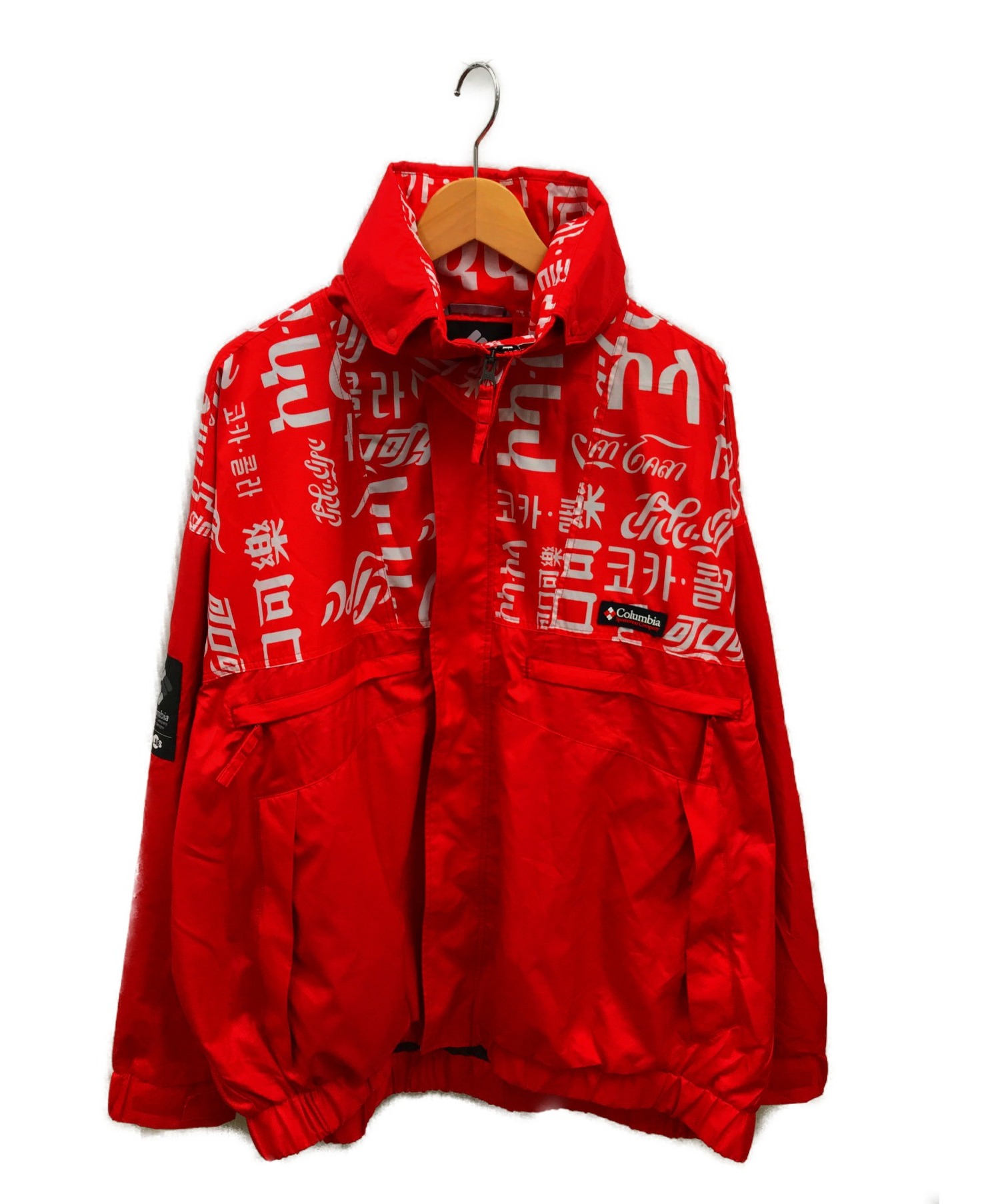 COCA-COLA x Columbia (コカ・コーラ×コロンビア) アトモスラボ ウォルフ ロード ジャケット レッド サイズ:XL ATMOS  LAB WOLF ROAD TXT JACKET AZUL