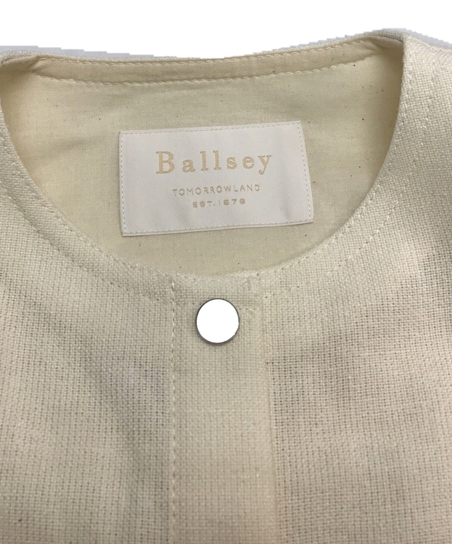 BALLSEY (ボールジィー) リネンシルク ショートコクーンブルゾン ホワイト サイズ:36