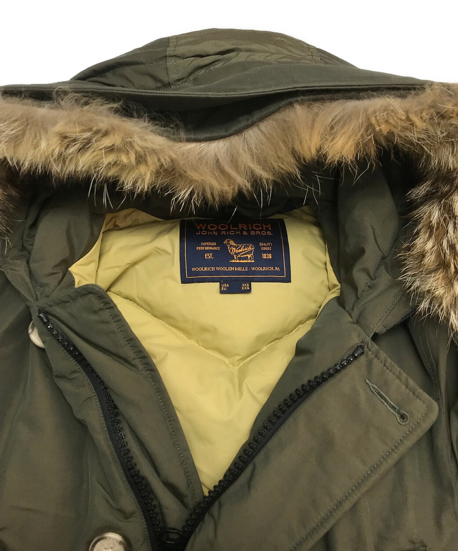 WOOLRICH (ウールリッチ) アークティックパーカーML カーキ サイズ:3XS