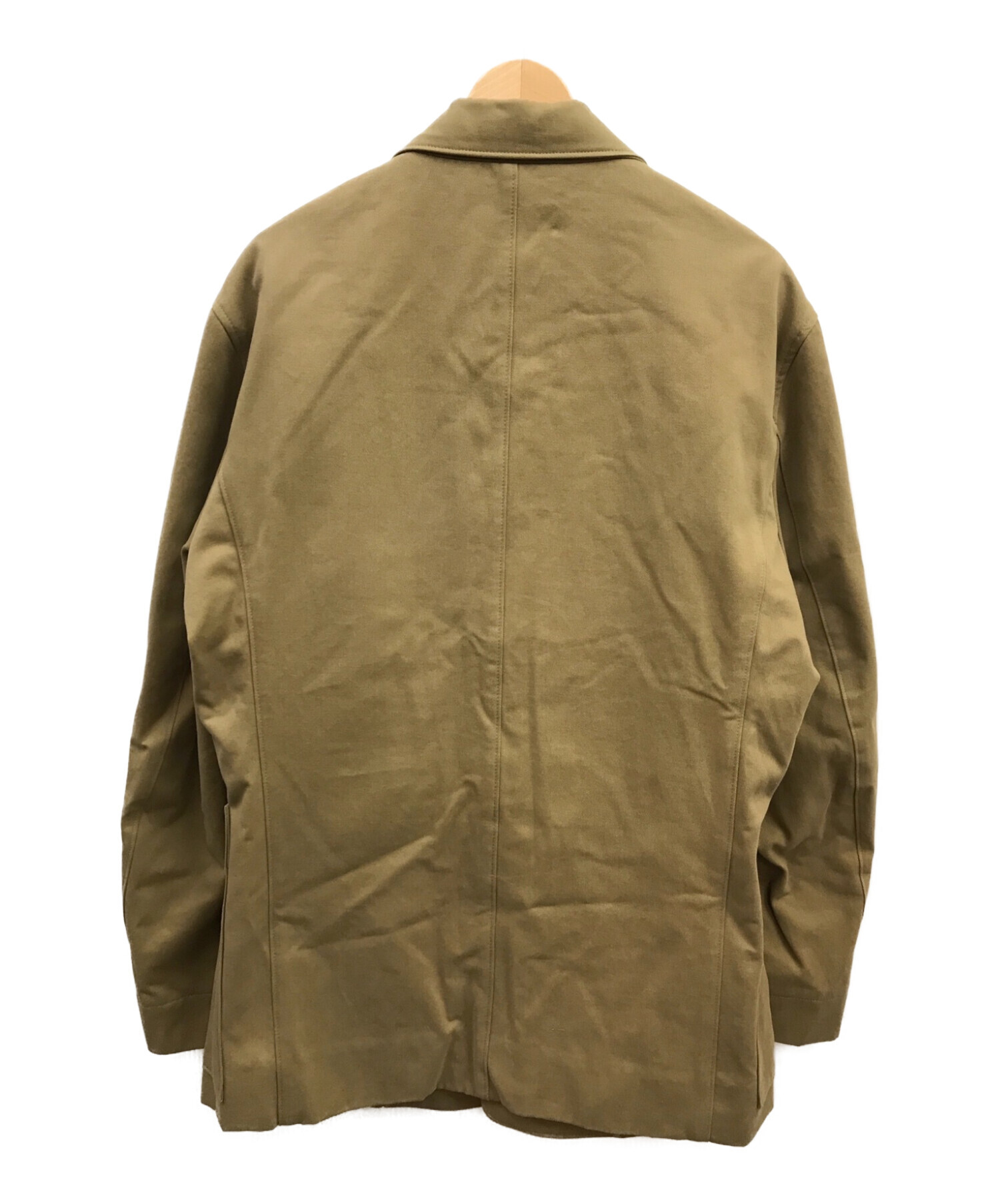 STUDIO NICHOLSON (スタジオニコルソン) CONDE/TEXTURED COTTON JACKET-SOFT TAILORED  JACKET / コットンテーラードジャケット ベージュ サイズ:M