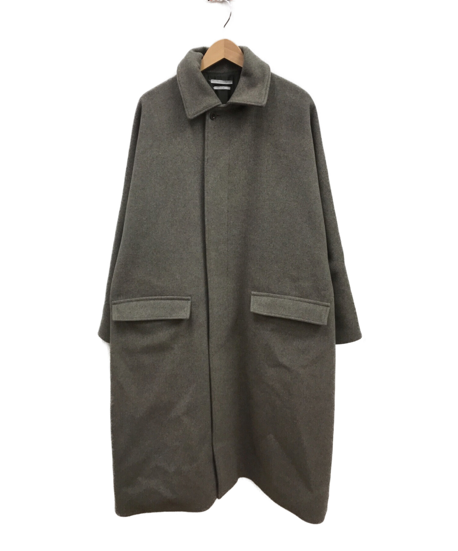 UNDECORATED (アンデコレイテッド) WOOL BEAVER MELTON SOUTIEN COLLAR COAT /  ウールビーバーステンカラーコート グレー サイズ:2