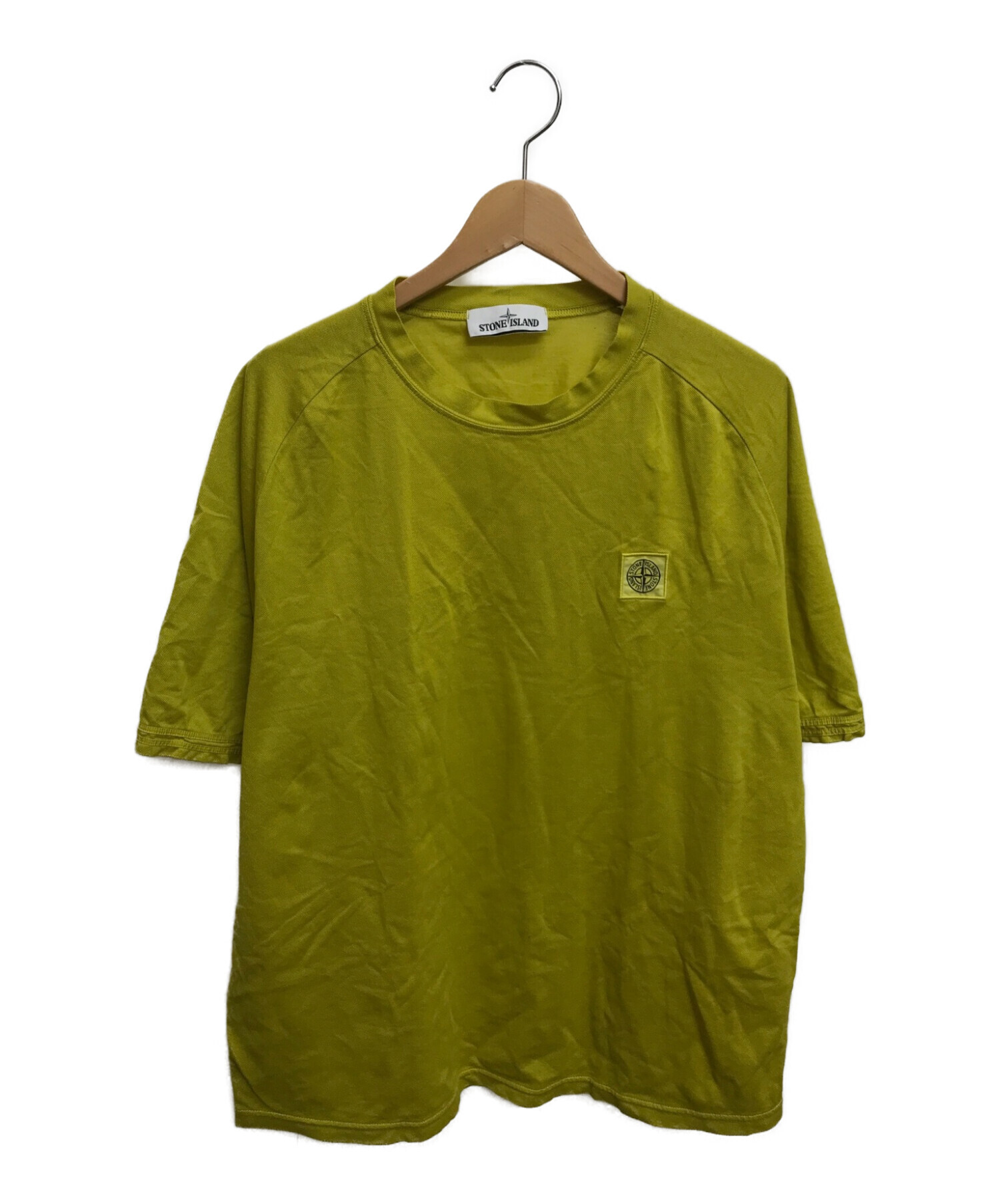 STONE ISLAND (ストーンアイランド) ワンポイントTシャツ イエロー サイズ:L