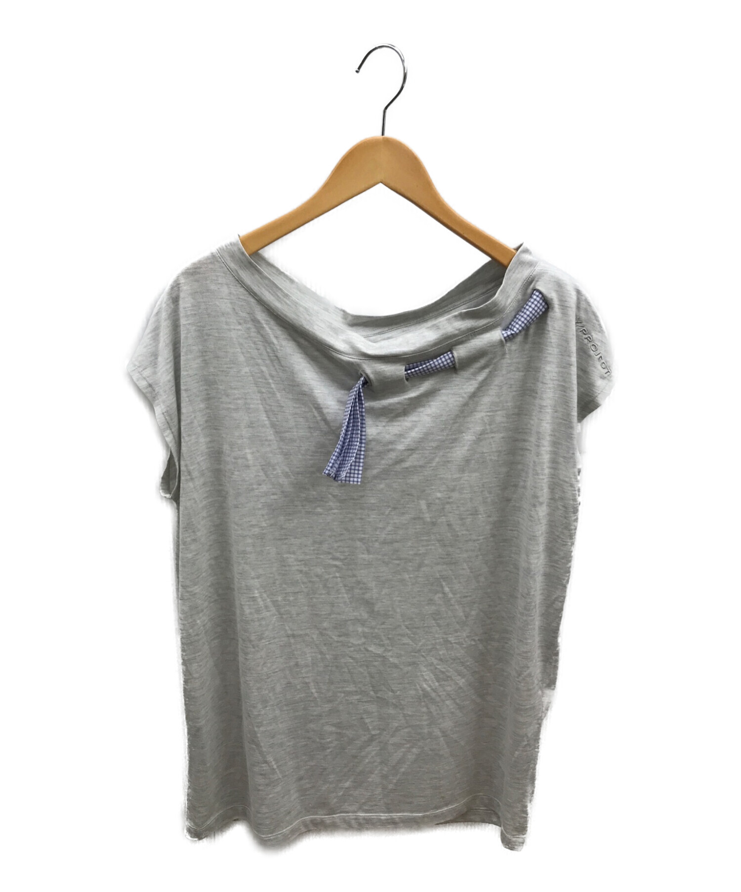 Y. PROJECT (ワイプロジェクト) スカーフTシャツ / 半袖Tシャツ / ノースリーブTシャツ グレー サイズ:S