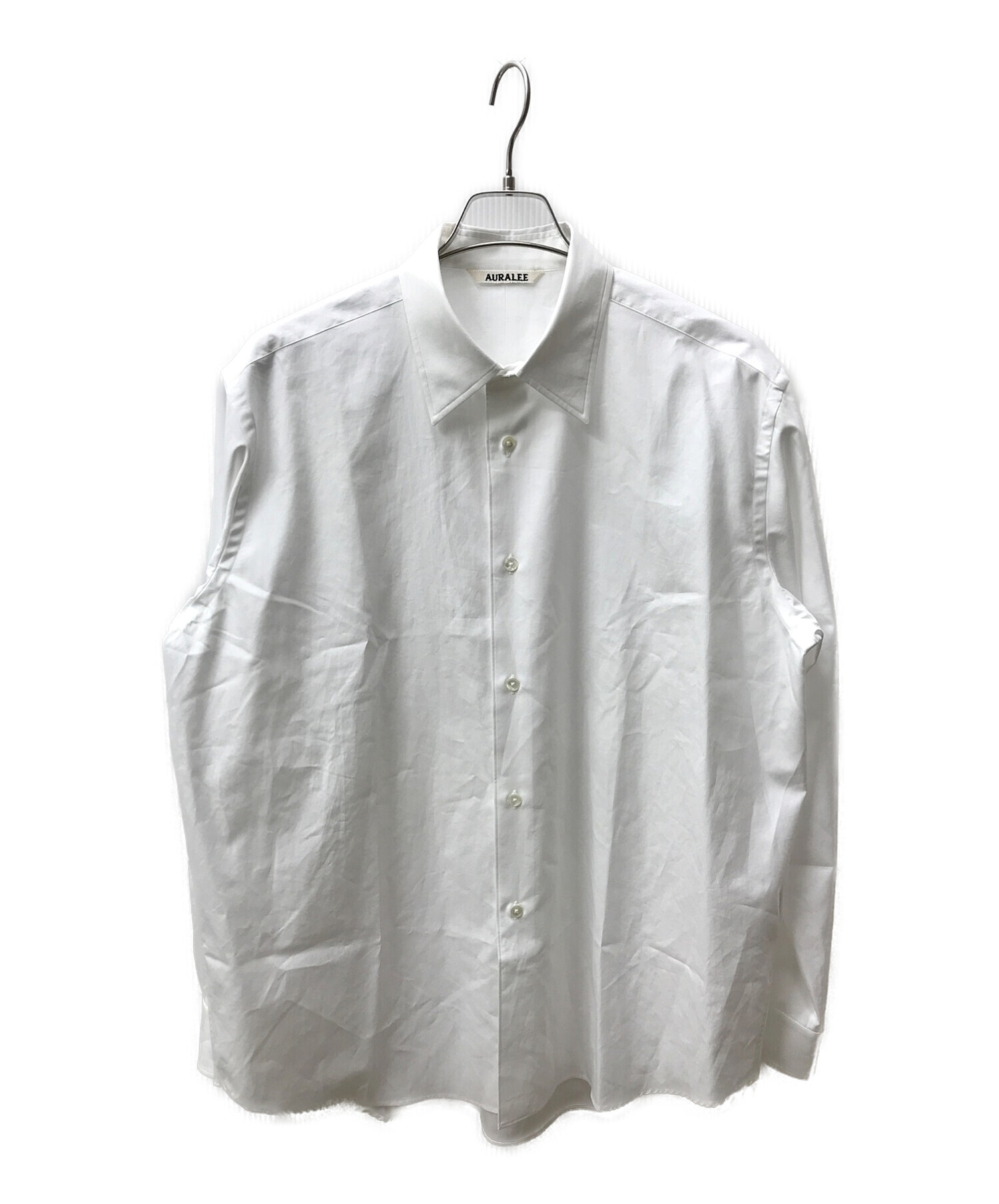 AURALEE (オーラリー) WASHED FINX TWILL SHIRTS / ウォッシュドフィンクスツイルシャツ ホワイト サイズ:4