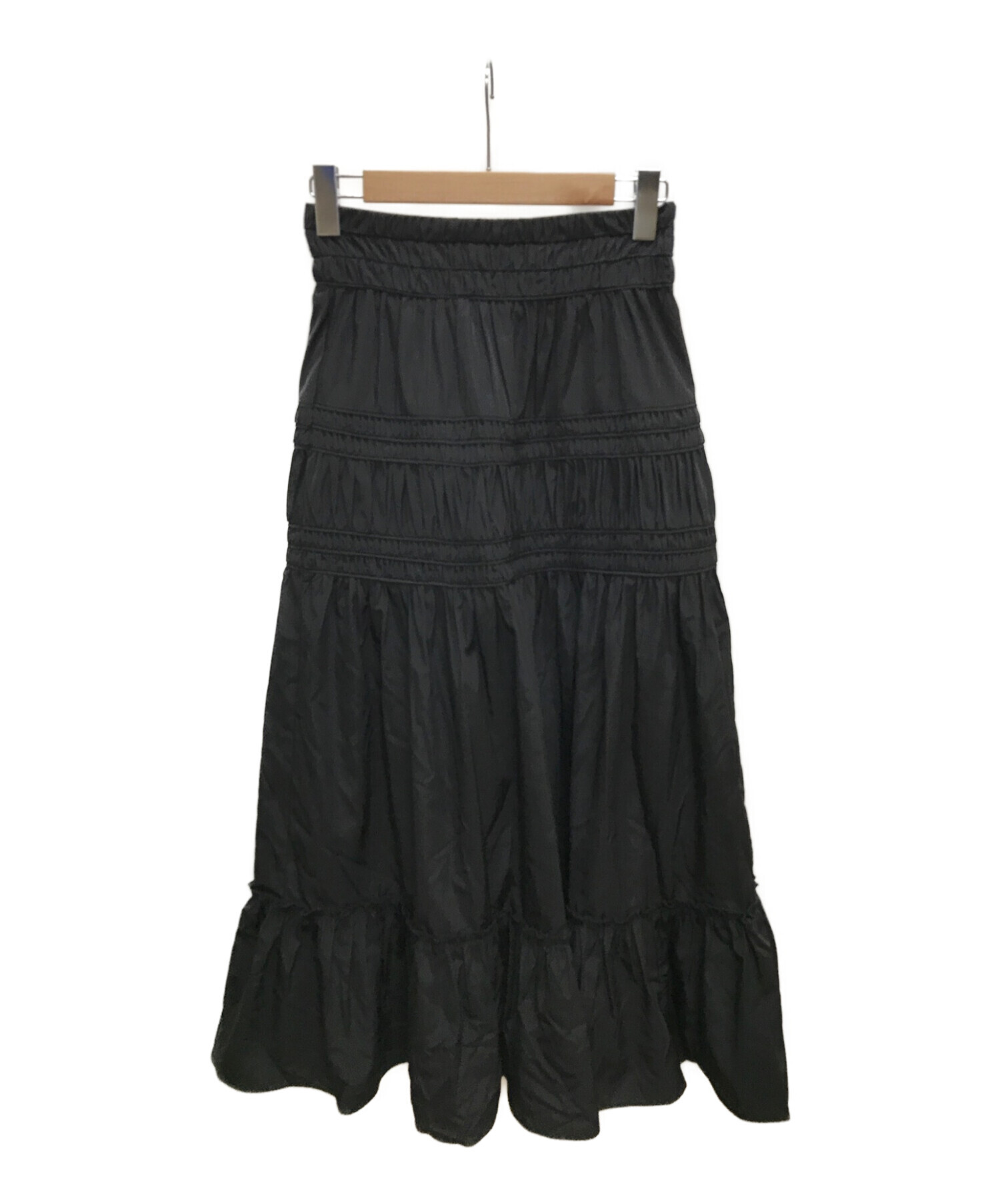 COEL (コエル) タフタコードパイピングスカート ブラック サイズ:38