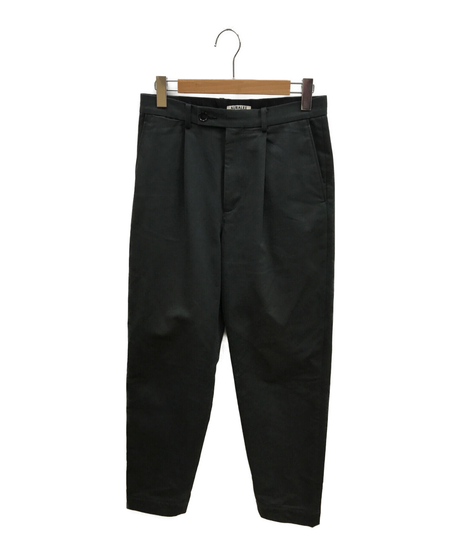 AURALEE (オーラリー) 21SS EXCLUSIVE WASHED FINX CHINO PANTS /  エクスクルーシブウォッシュドフィンクスチノパンツ / テーパードパンツ / スラックス グレー サイズ:３