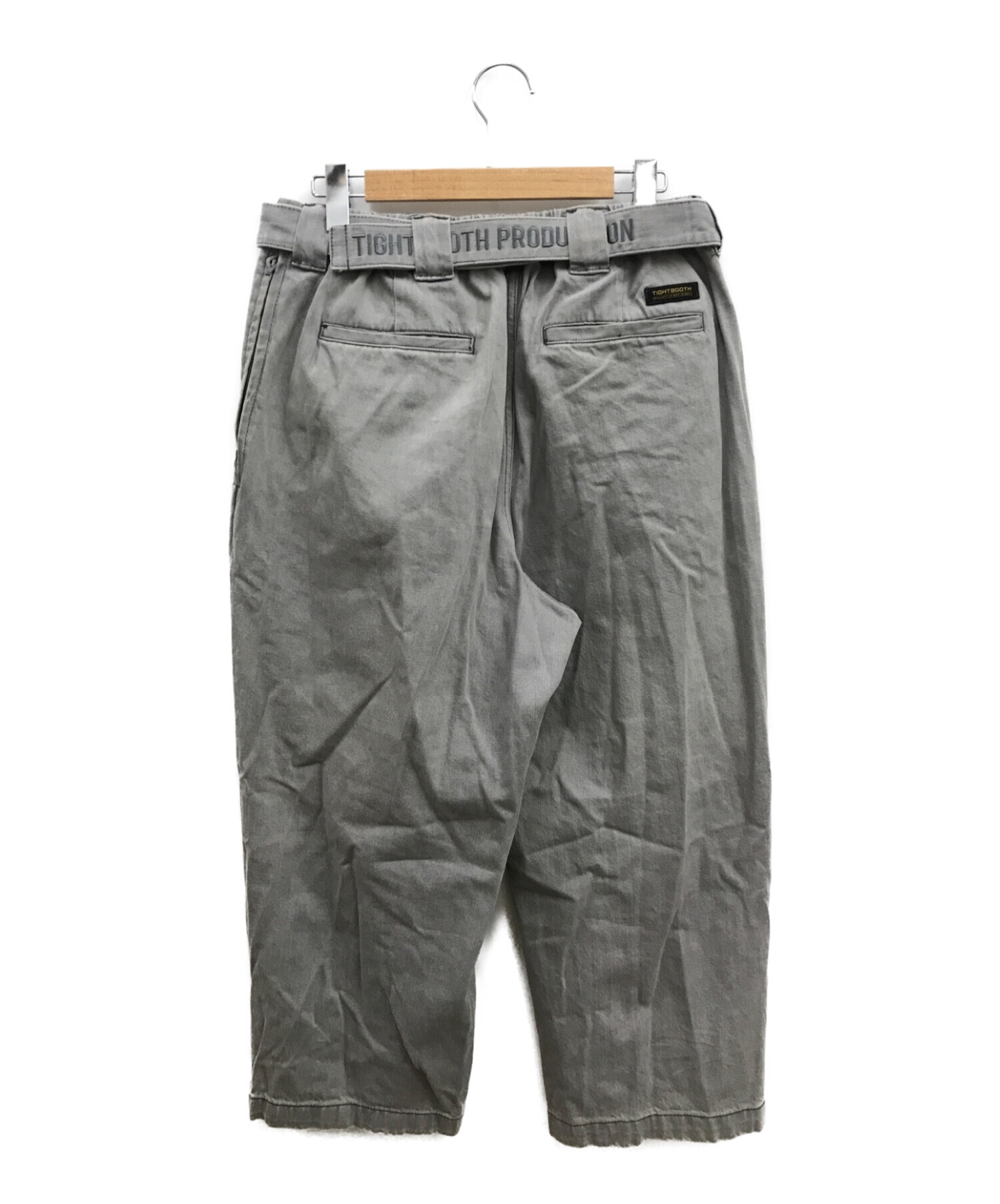 TIGHTBOOTH (タイトブース) DENIM BAGGY SLACKS グレー サイズ:L