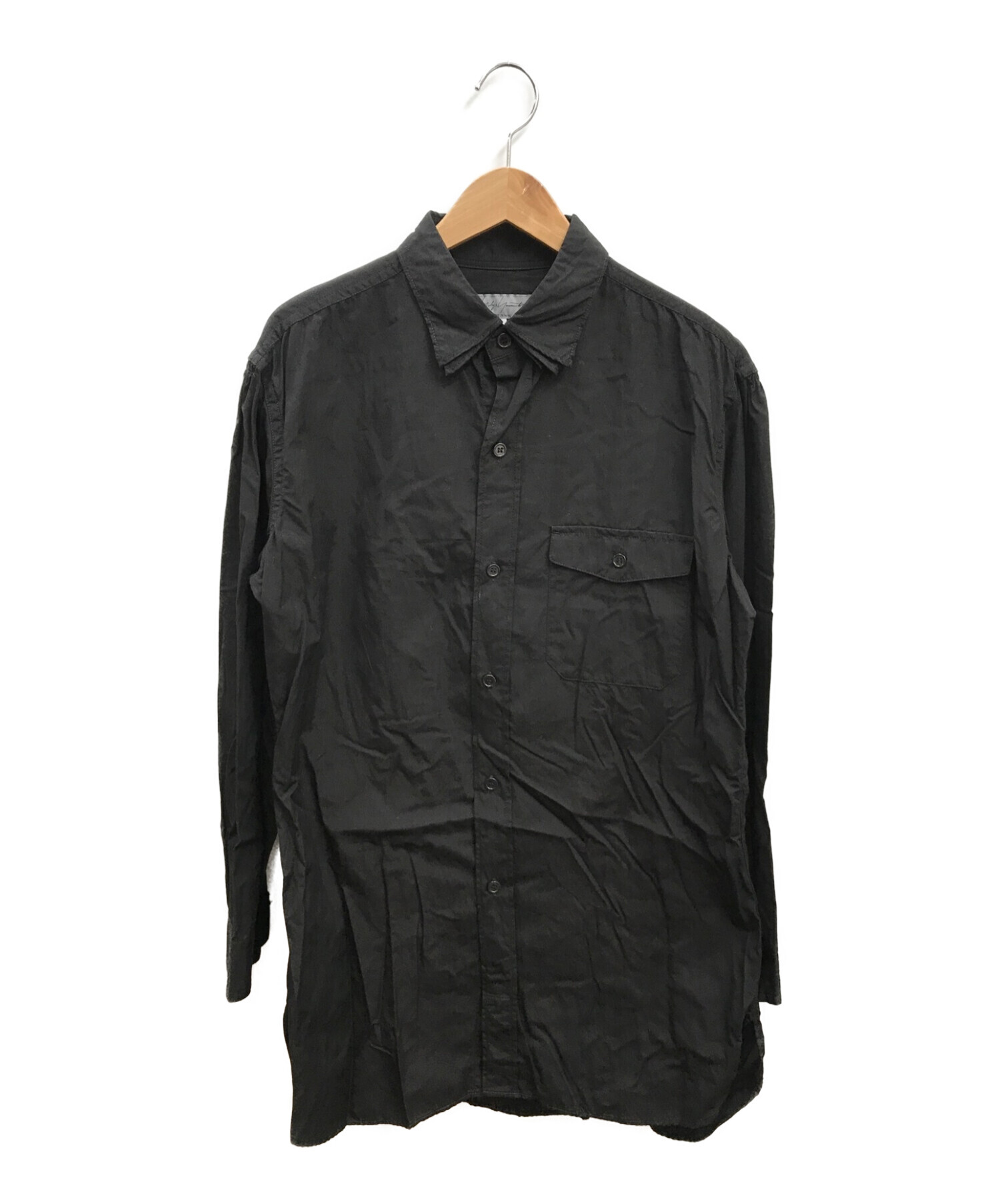 Yohji Yamamotoロングスリーブシャツ 3 タグ付素材コットン100% - シャツ
