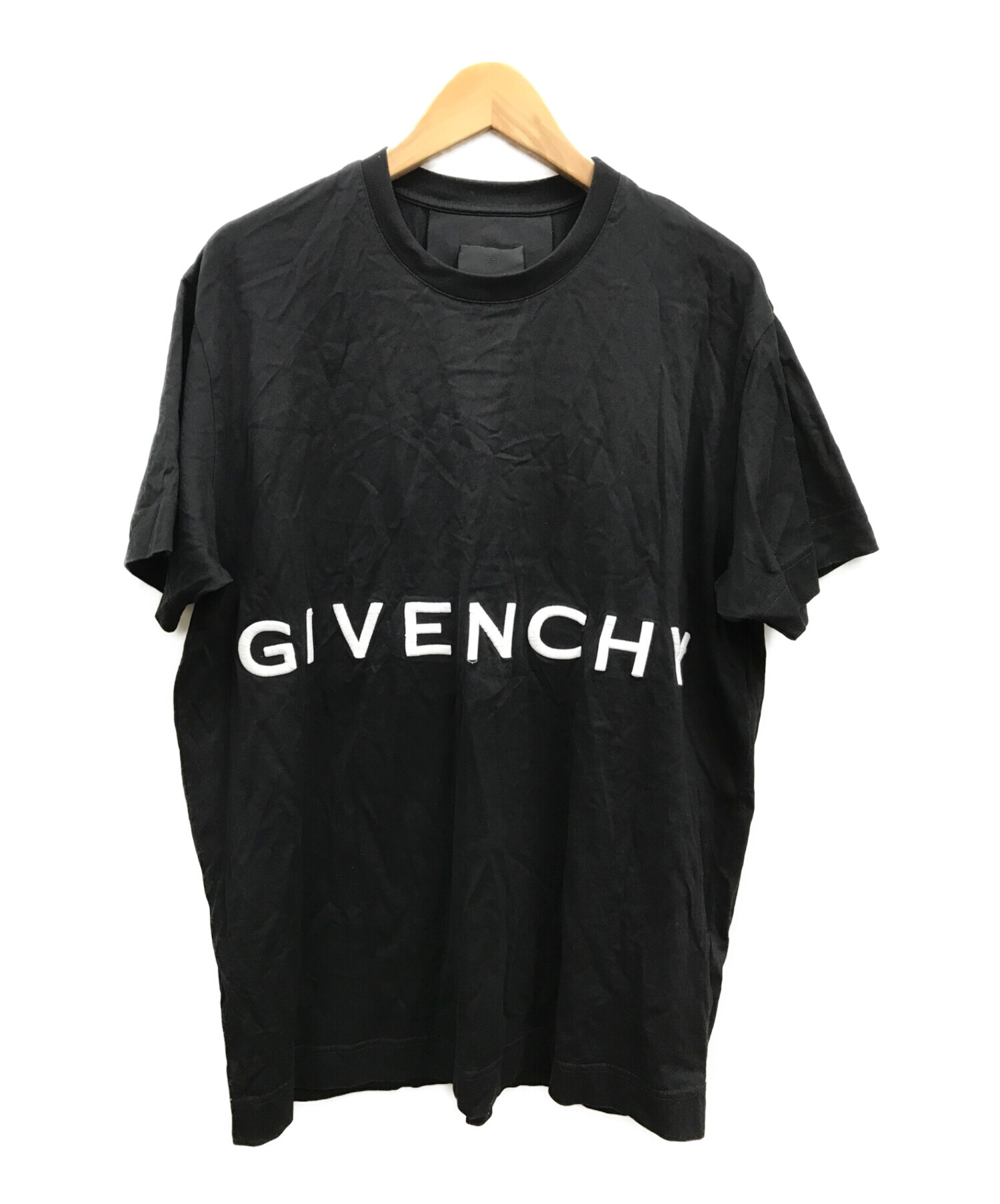 GIVENCHY (ジバンシィ) 4G 刺繍 オーバーサイズ Tシャツ ブラック サイズ:S