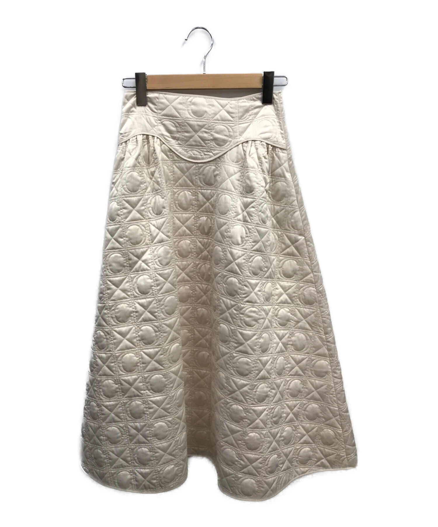 CELFORD (セルフォード) オリジナルキルティングスカート ホワイト サイズ:36