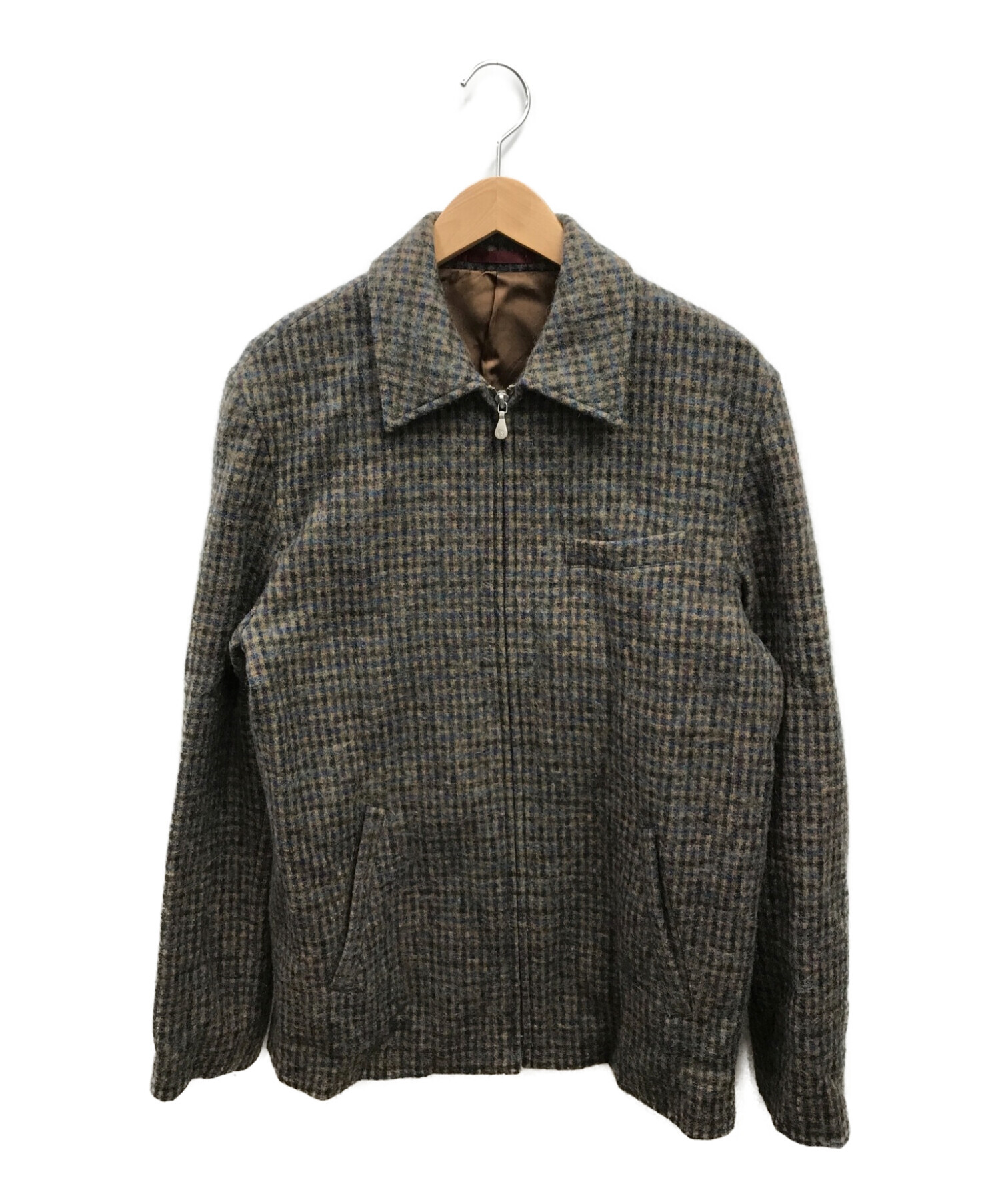 PAUL SMITH (ポールスミス) ジップアップウールモヘヤブルゾン ブラウン サイズ:SIZE L