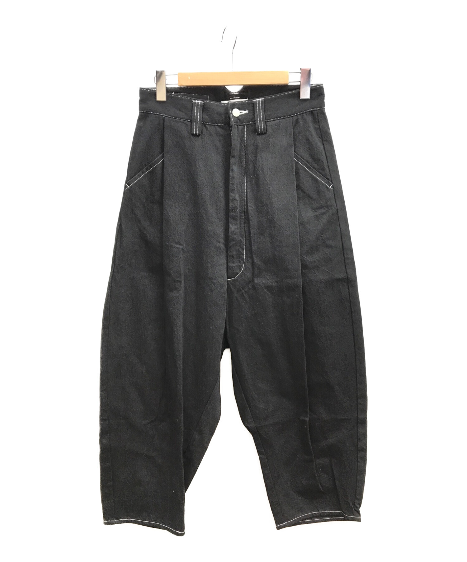 KIDILL (キディル) Buggy Tuck Denim Pants ブラック サイズ:44