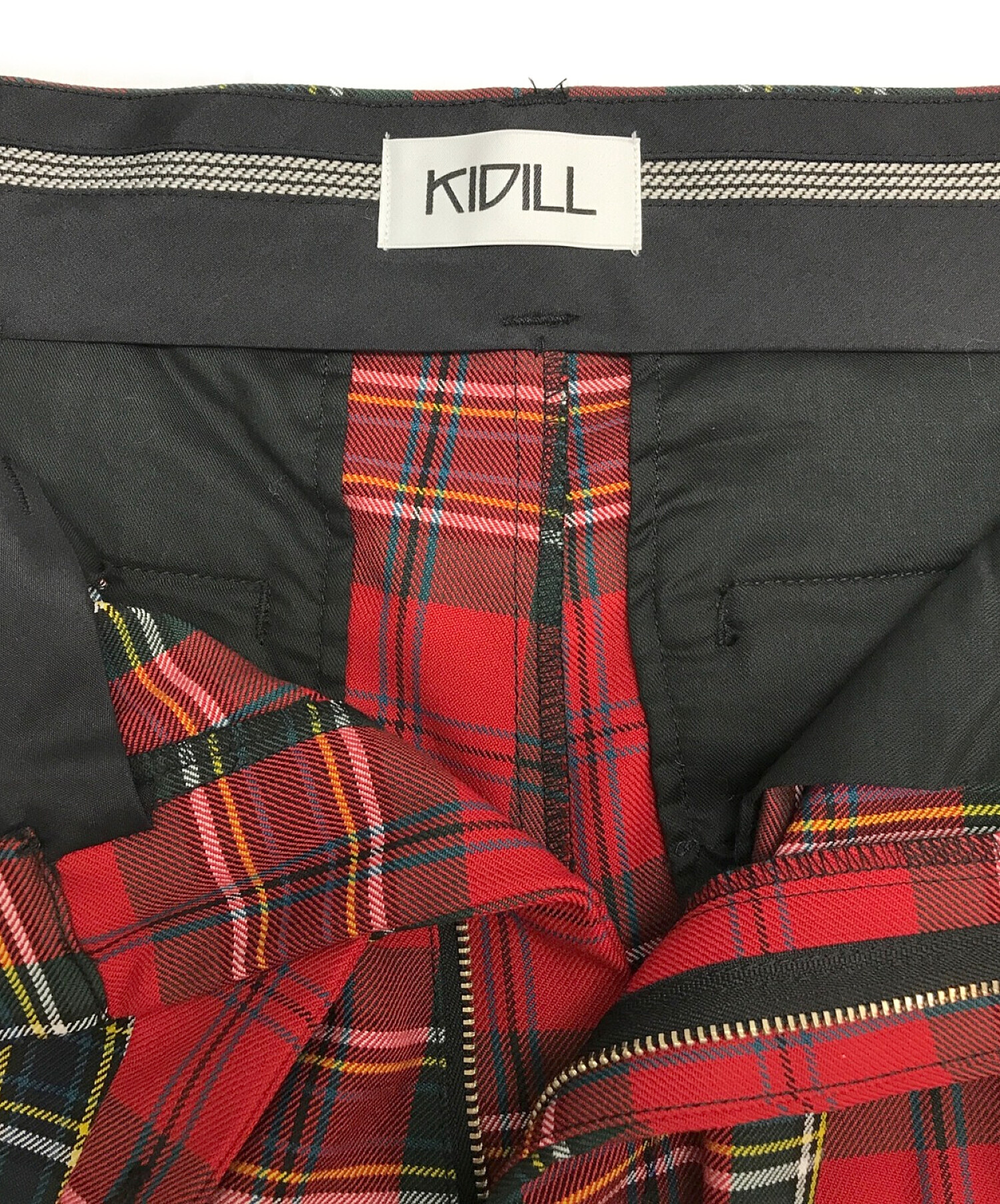 KIDILL (キディル) Two Tuck Wide Pants レッド サイズ:44