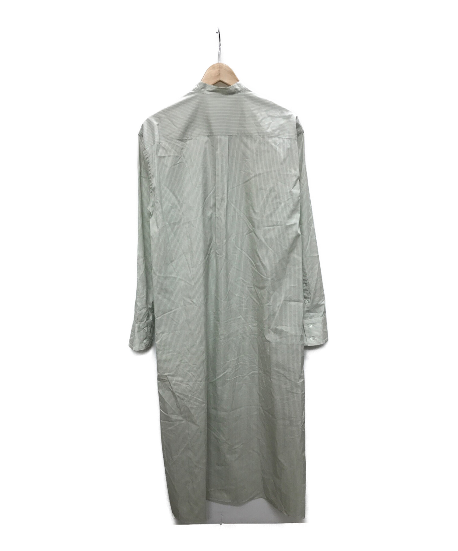 AURALEE (オーラリー) FINX SILK STRIPE LONG ONE-PIECE 黄緑