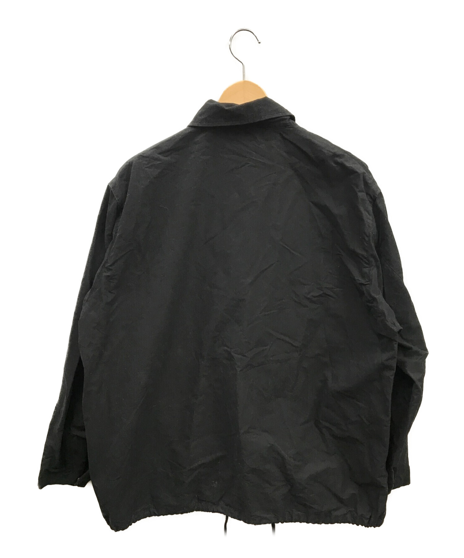COMOLI (コモリ) コットンナイロン コーチジャケット ブラック サイズ:2