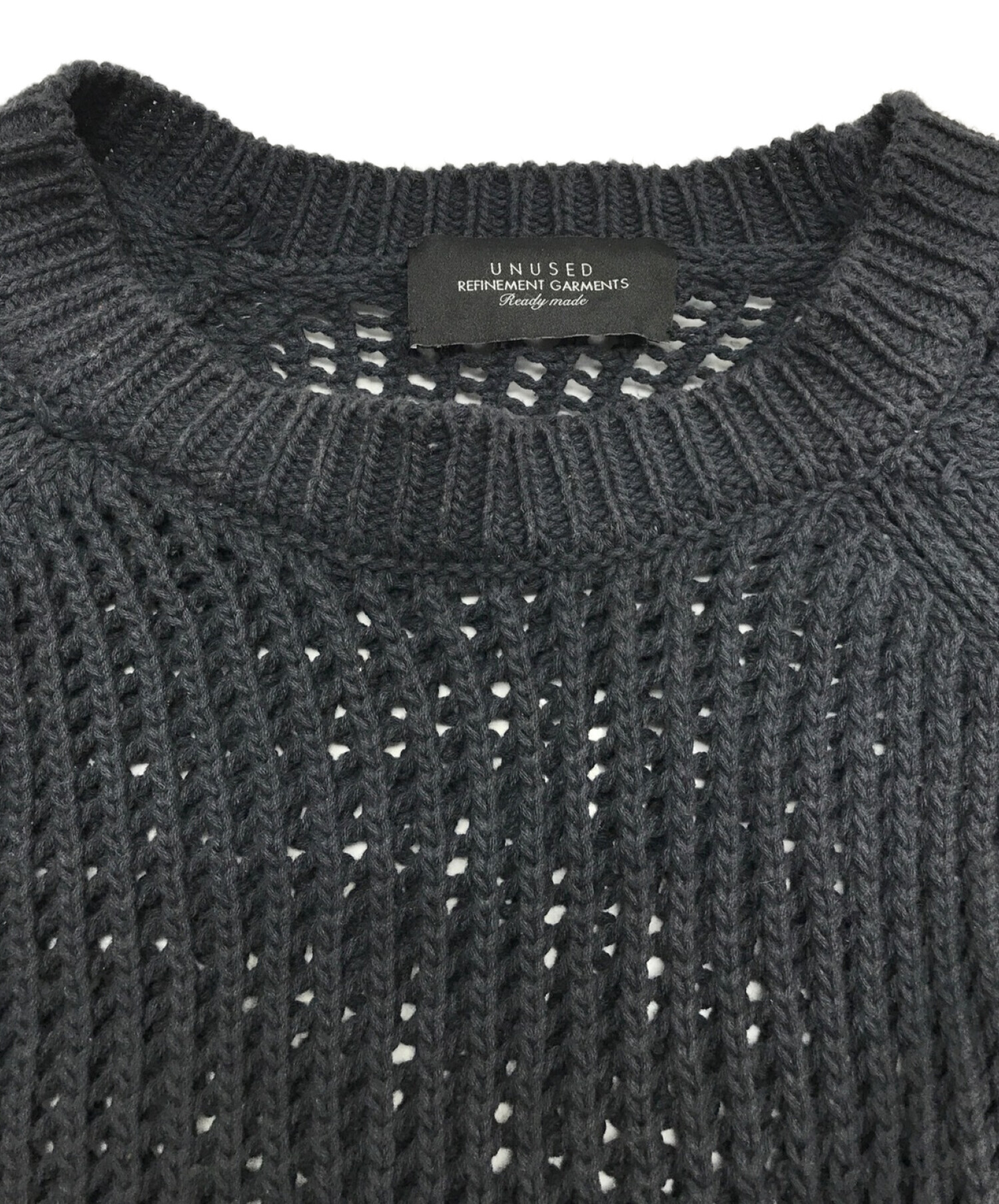 UNUSED 3G crew neck mesh knit-