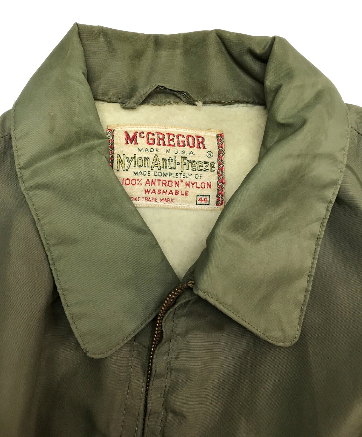 メンズ60s USA製 McGREGOR ナイロン コーチジャケット 深緑 42