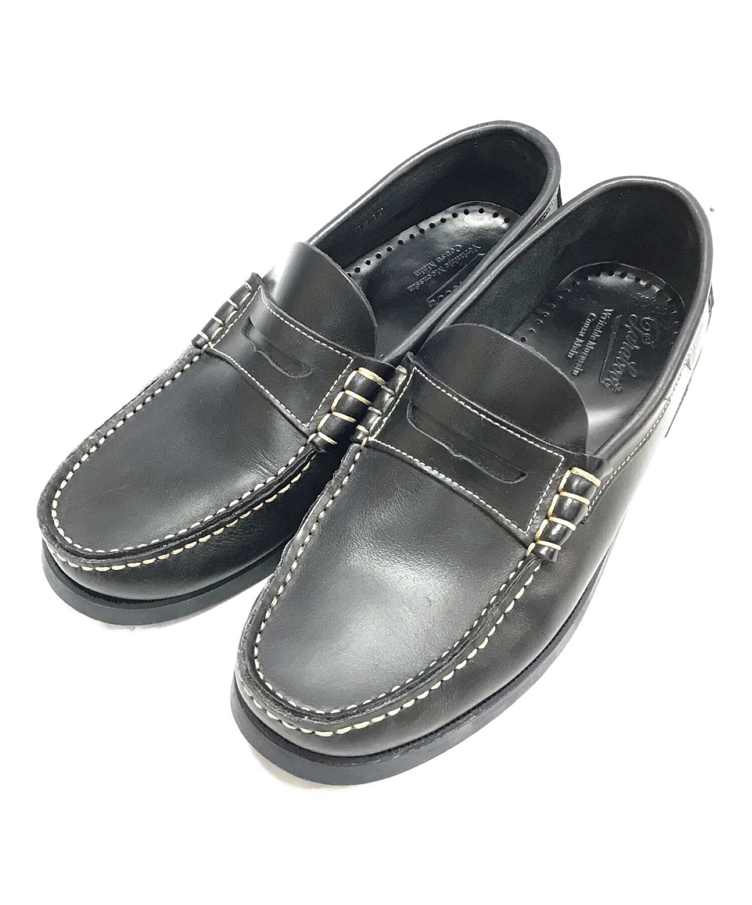 中古・古着通販】PARABOOT (パラブーツ) ステッチローファー ブラック