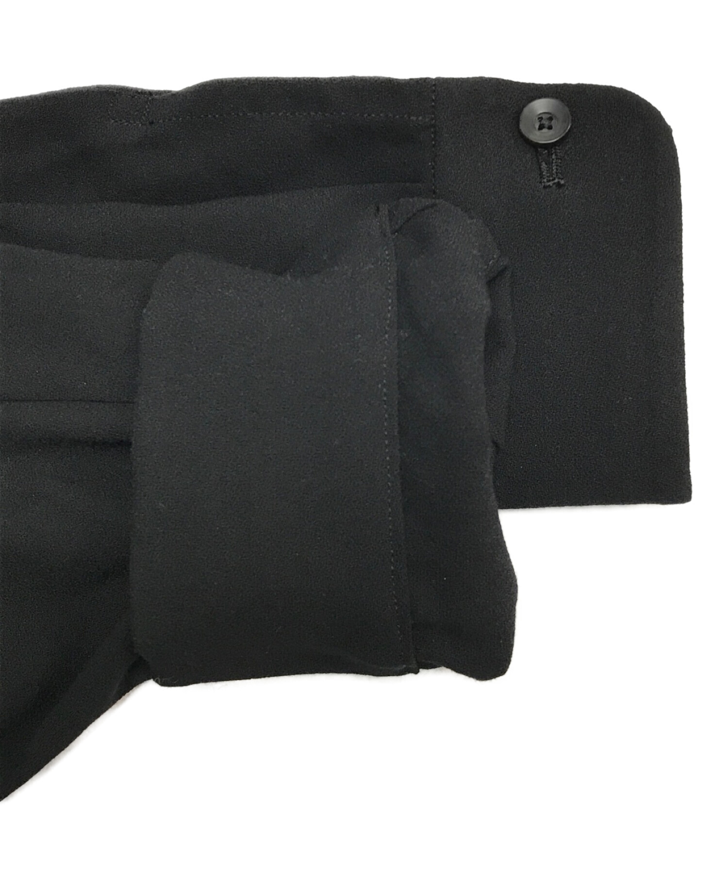ETHOSENS (エトセンス) Shift collar coat shirt/シフトカラーコートシャツ/ロングシャツコート ブラック サイズ:1