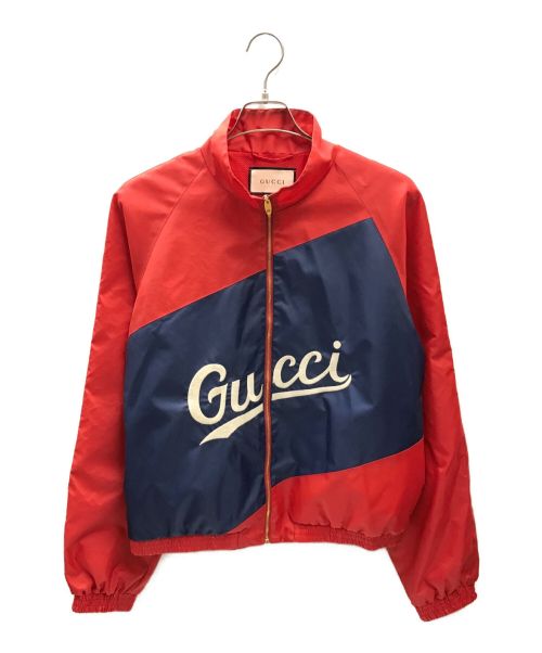 中古・古着通販】GUCCI (グッチ) ロゴボンバージャケット レッド