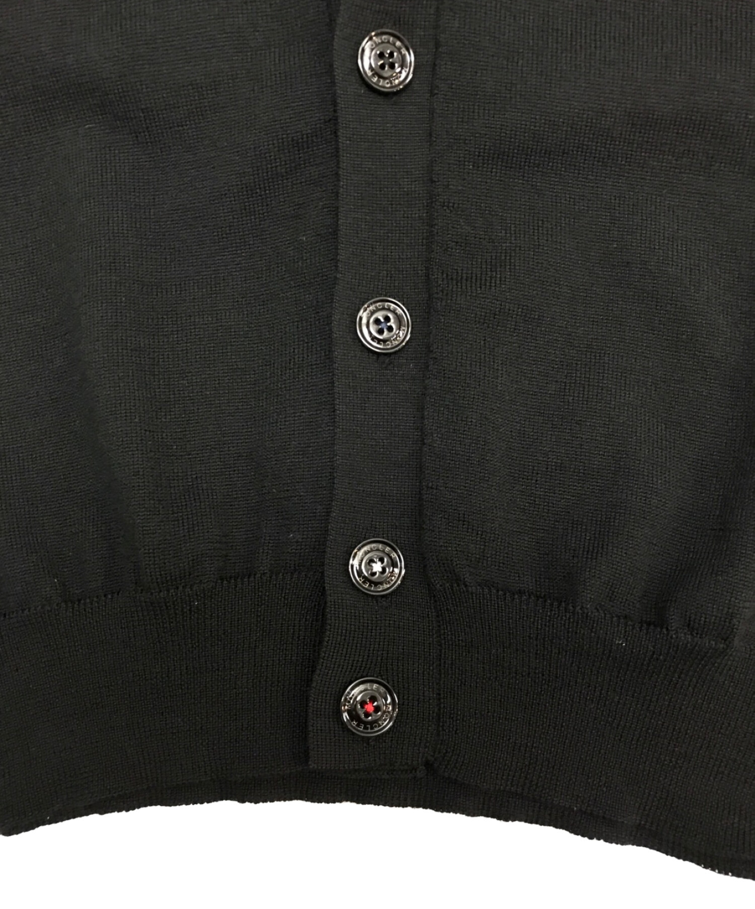 中古・古着通販】MONCLER (モンクレール) ニットカーディガン ブラック