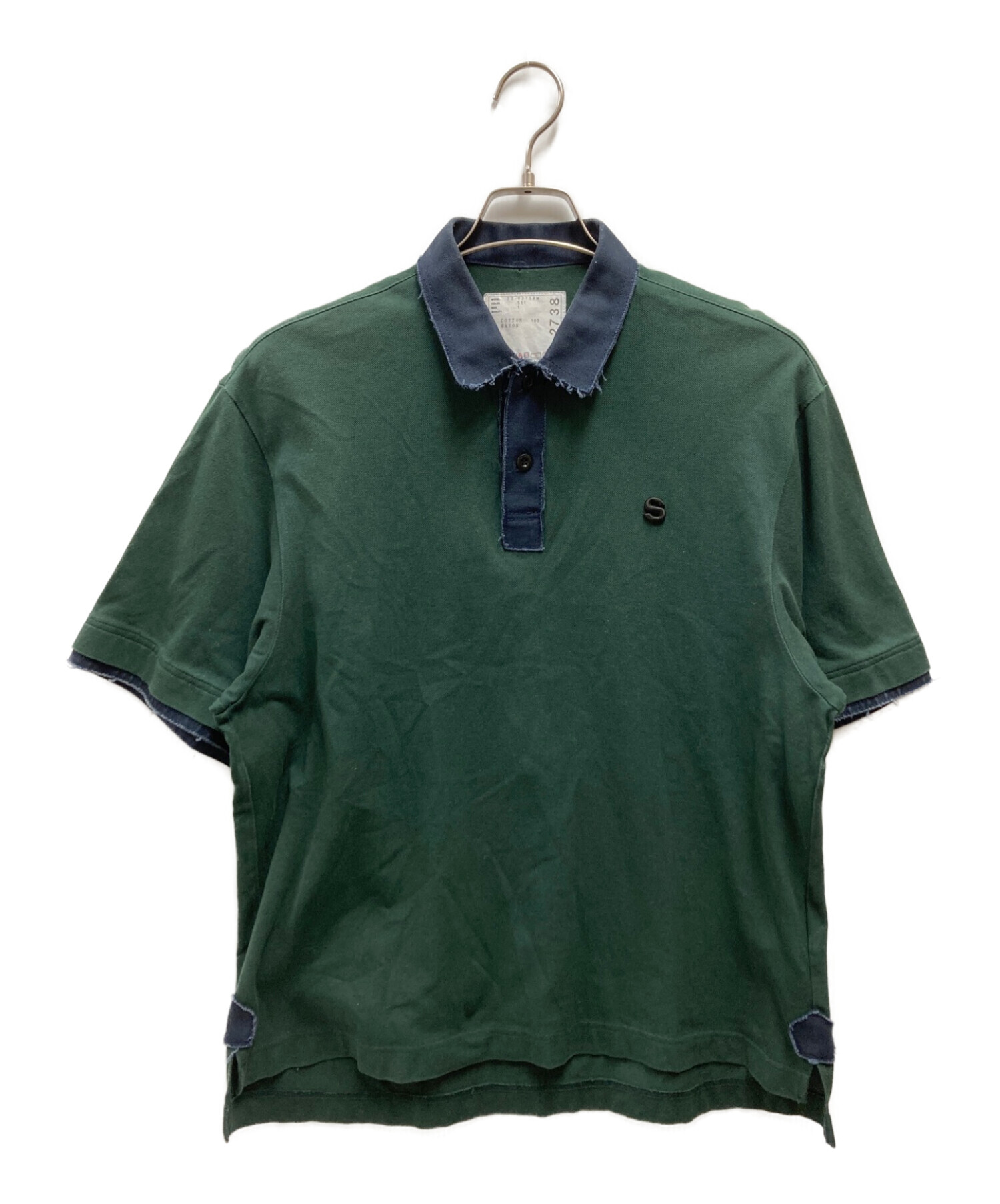 sacai (サカイ) 半袖ポロシャツ グリーン サイズ:S