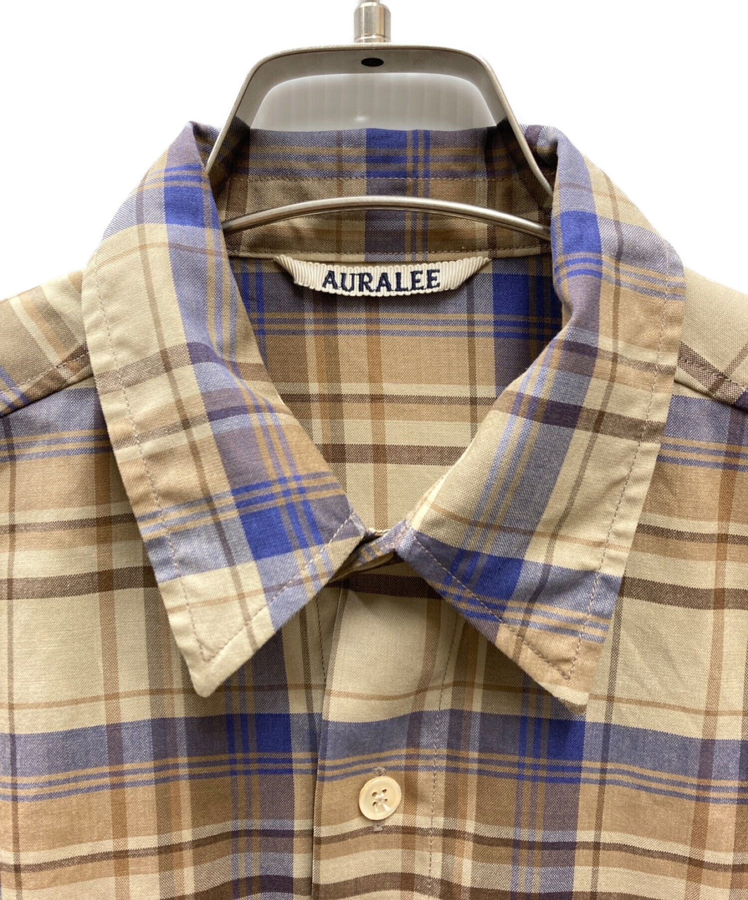 中古・古着通販】AURALEE (オーラリー) SUPER LIGHT WOOL CHECK SHIRTS