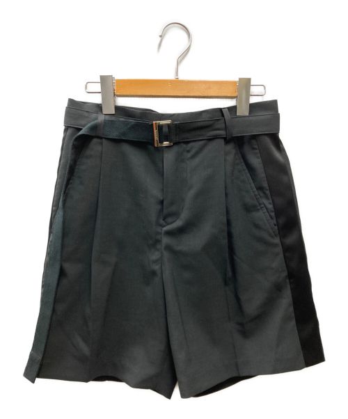 【中古・古着通販】sacai (サカイ) Suiting Shorts ブラック 未使用品