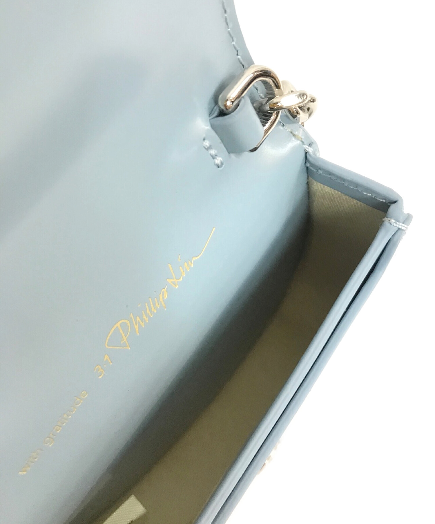 3.1 phillip lim (スリーワンフィリップリム) Mini Alix Cardcase On Chain Bag ブルー サイズ:O/S